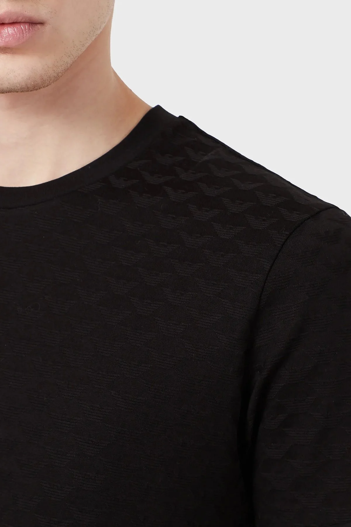 Emporio Armani Bisiklet Yaka % 100 Pamuk Erkek T Shirt 8N1TL7 1JHWZ 0999 SİYAH - 2