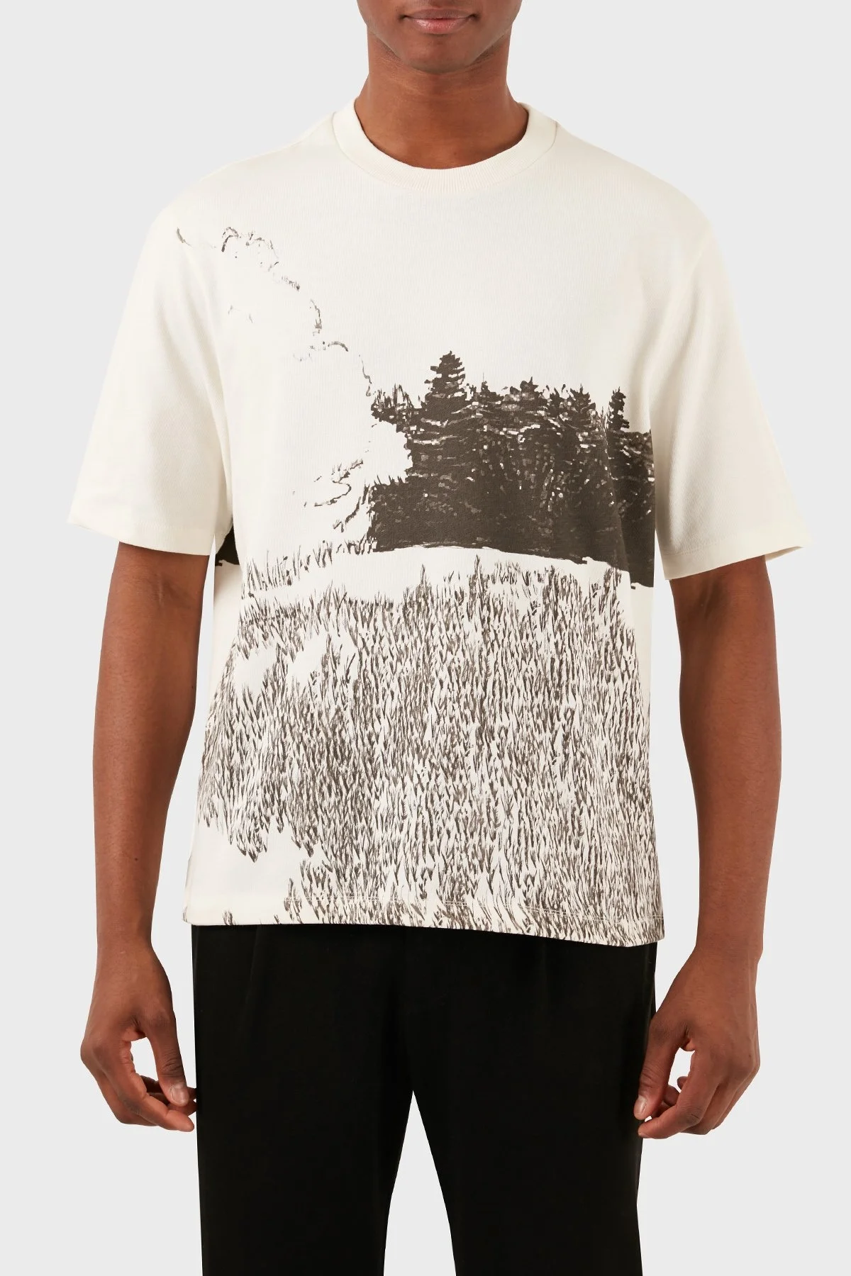 Emporio Armani Bisiklet Yaka % 100 Pamuk Regular Fit Erkek T Shirt 3D1T6P 1J38Z F126 EKRU - 5