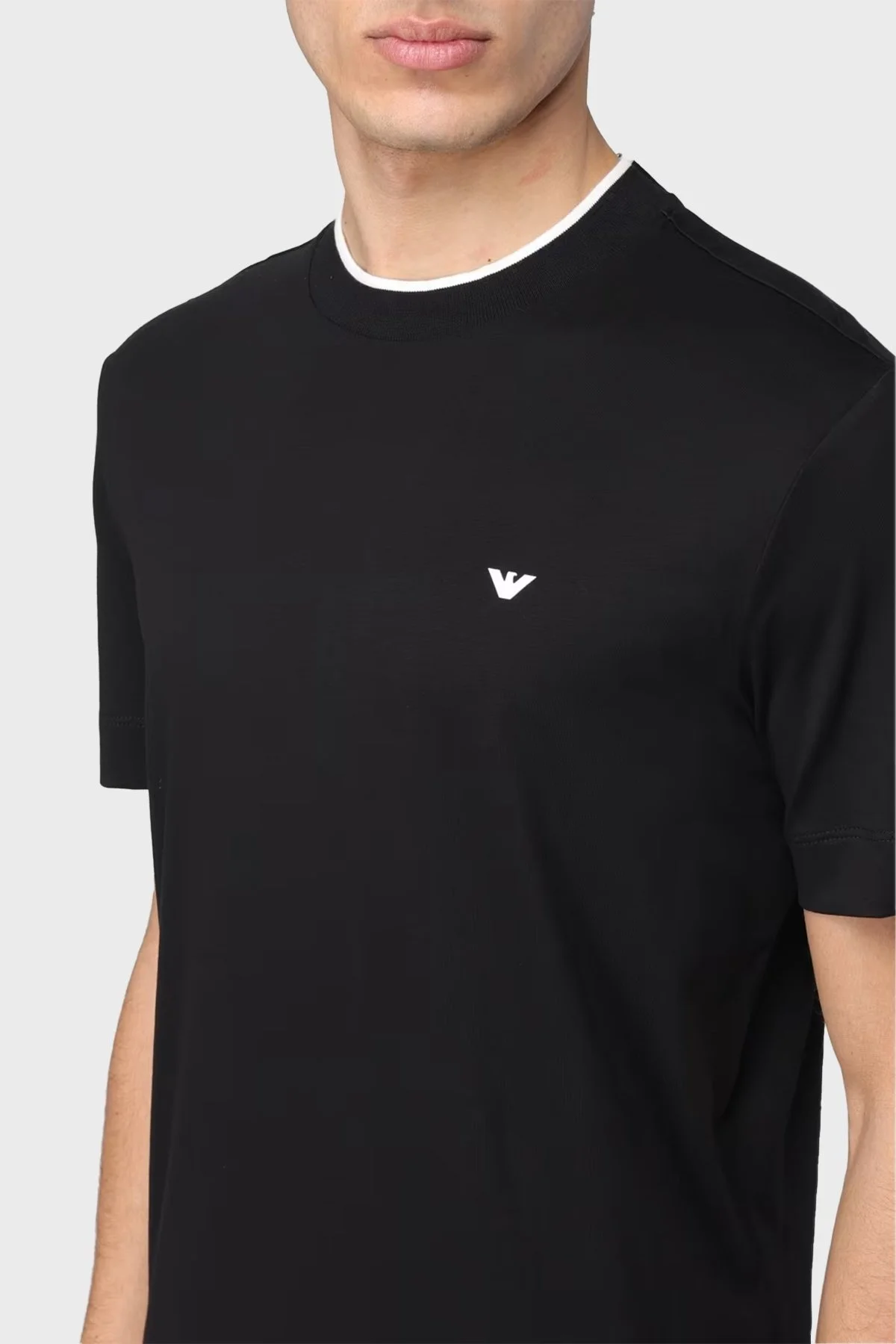 Emporio Armani Bisiklet Yaka % 100 Pamuk Regular Fit Erkek T Shirt 3D1T73 1JPZZ 0060 SİYAH - 2