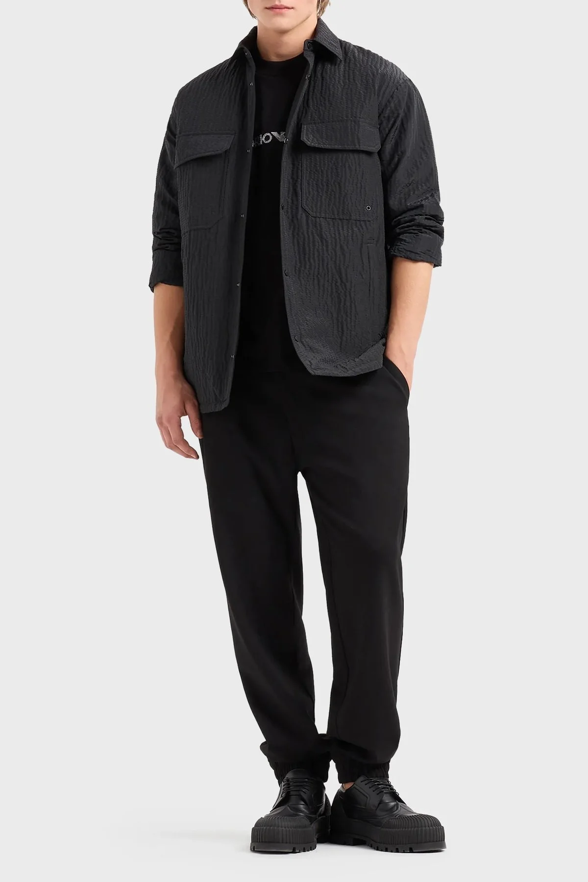 Emporio Armani Bisiklet Yaka % 100 Pamuk Regular Fit Erkek T Shirt 3D1TG3 1JPZZ 0057 SİYAH - 2