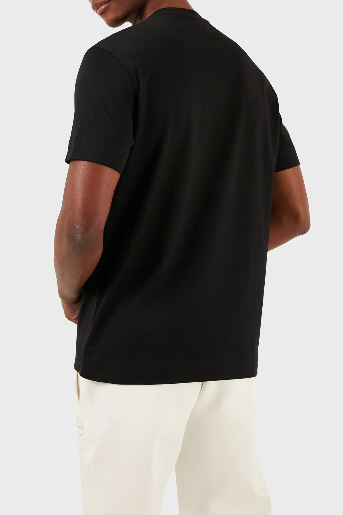 Emporio Armani Bisiklet Yaka % 100 Pamuk Regular Fit Erkek T Shirt 3D1TH1 1JOCZ 0999 SİYAH - 8