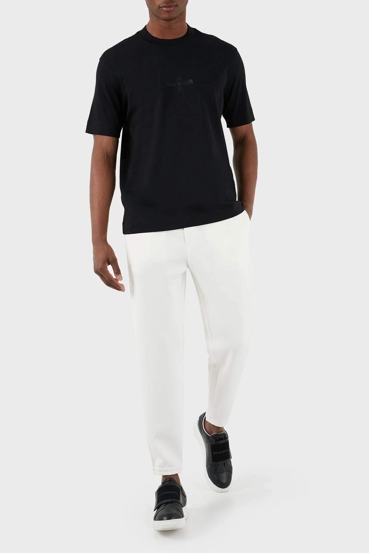 Emporio Armani Bisiklet Yaka % 100 Pamuk Regular Fit Erkek T Shirt 3D1TH3 1JOCZ 0053 SİYAH - 5