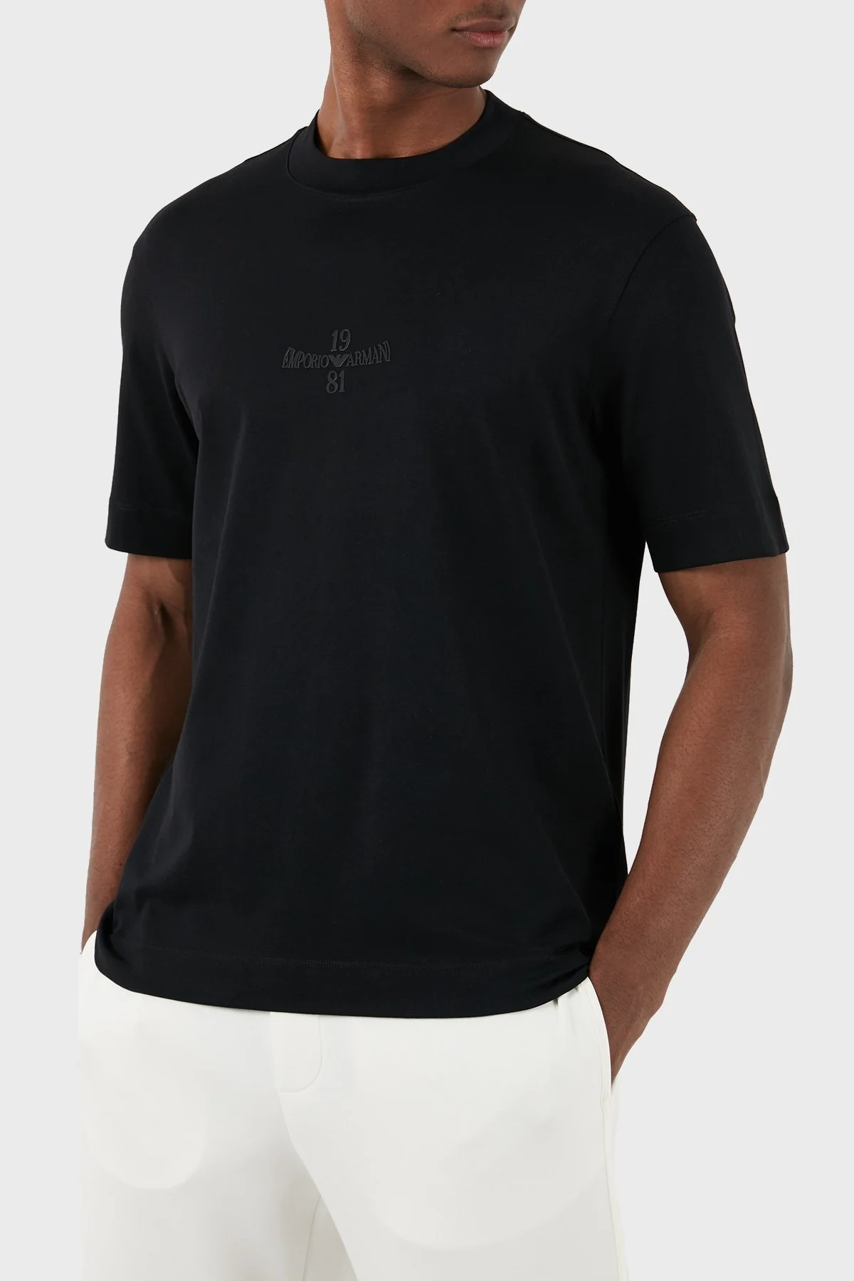 Emporio Armani Bisiklet Yaka % 100 Pamuk Regular Fit Erkek T Shirt 3D1TH3 1JOCZ 0053 SİYAH - 6