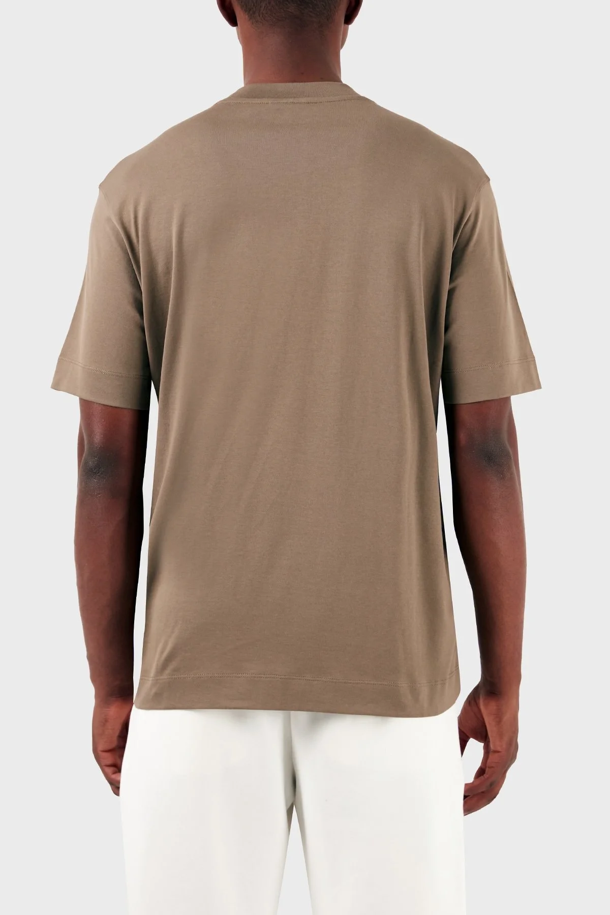 Emporio Armani Bisiklet Yaka % 100 Pamuk Regular Fit Erkek T Shirt 3D1TH3 1JOCZ 04B4 KAHVE - 3