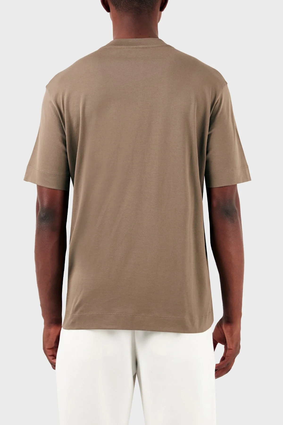 Emporio Armani Bisiklet Yaka % 100 Pamuk Regular Fit Erkek T Shirt 3D1TH3 1JOCZ 04B4 KAHVE - 3