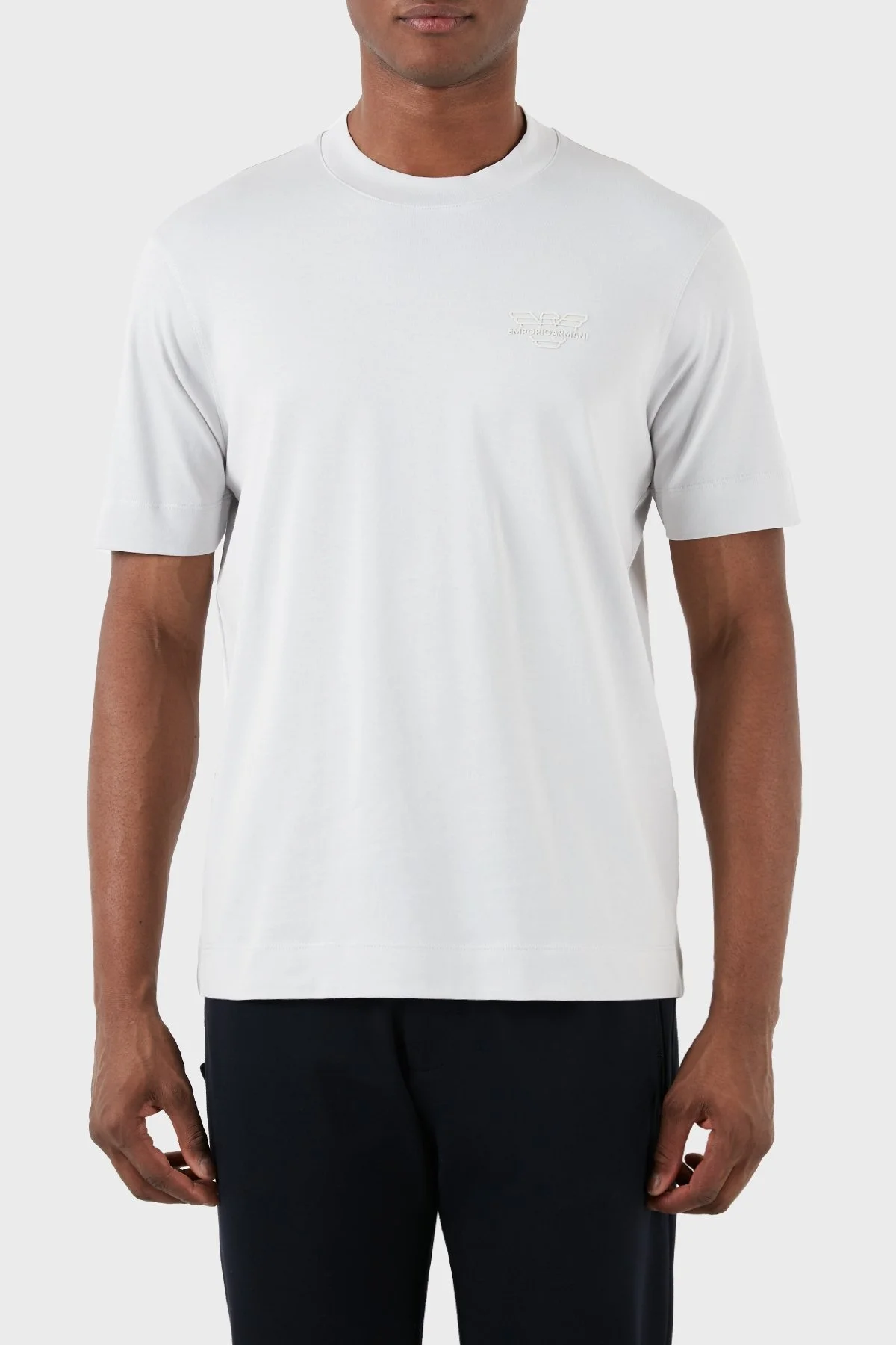 Emporio Armani Bisiklet Yaka % 100 Pamuk Regular Fit Erkek T Shirt 3D1TH3 1JOCZ 06H9 GRİ - 6