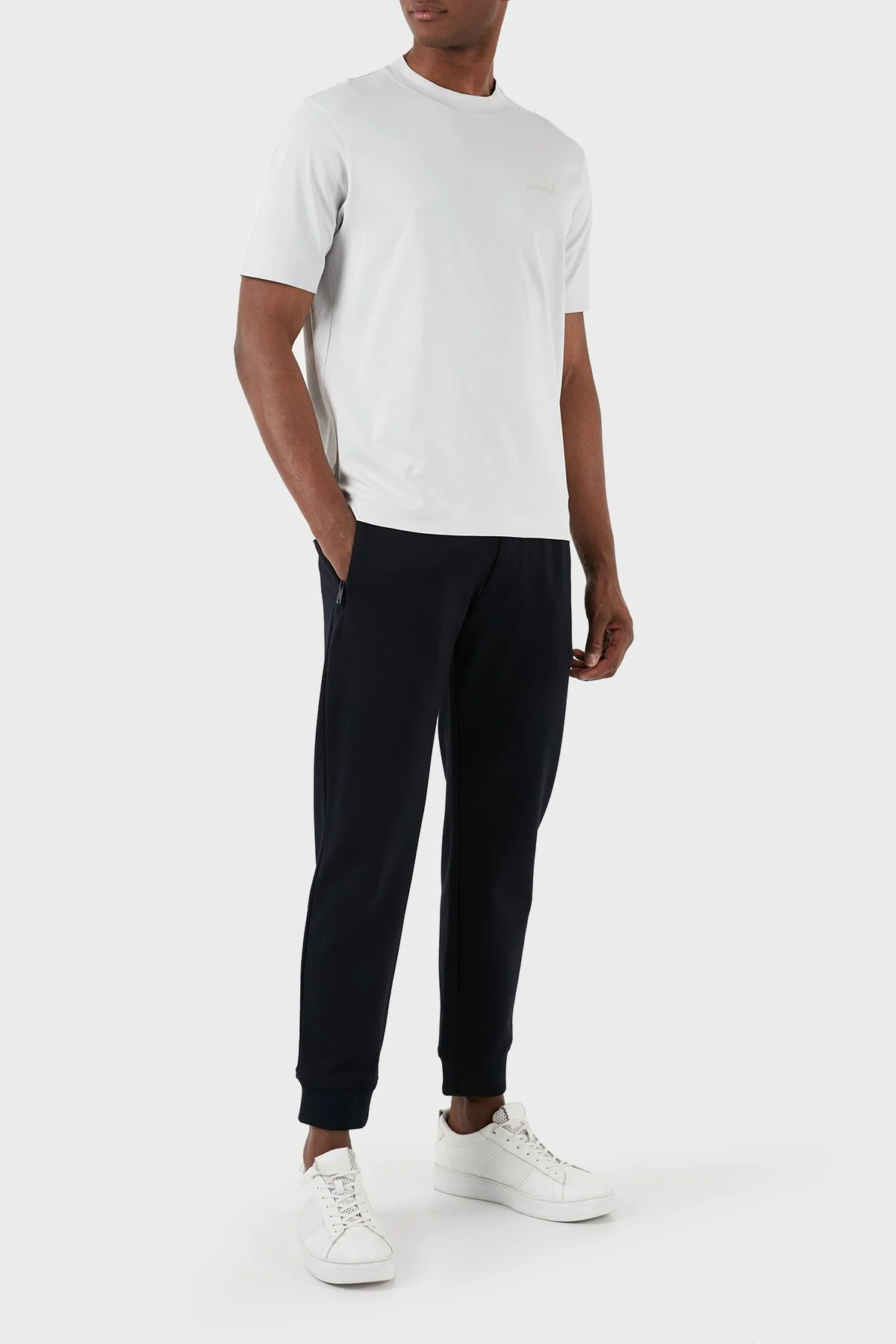 Emporio Armani Bisiklet Yaka % 100 Pamuk Regular Fit Erkek T Shirt 3D1TH3 1JOCZ 06H9 GRİ - 4