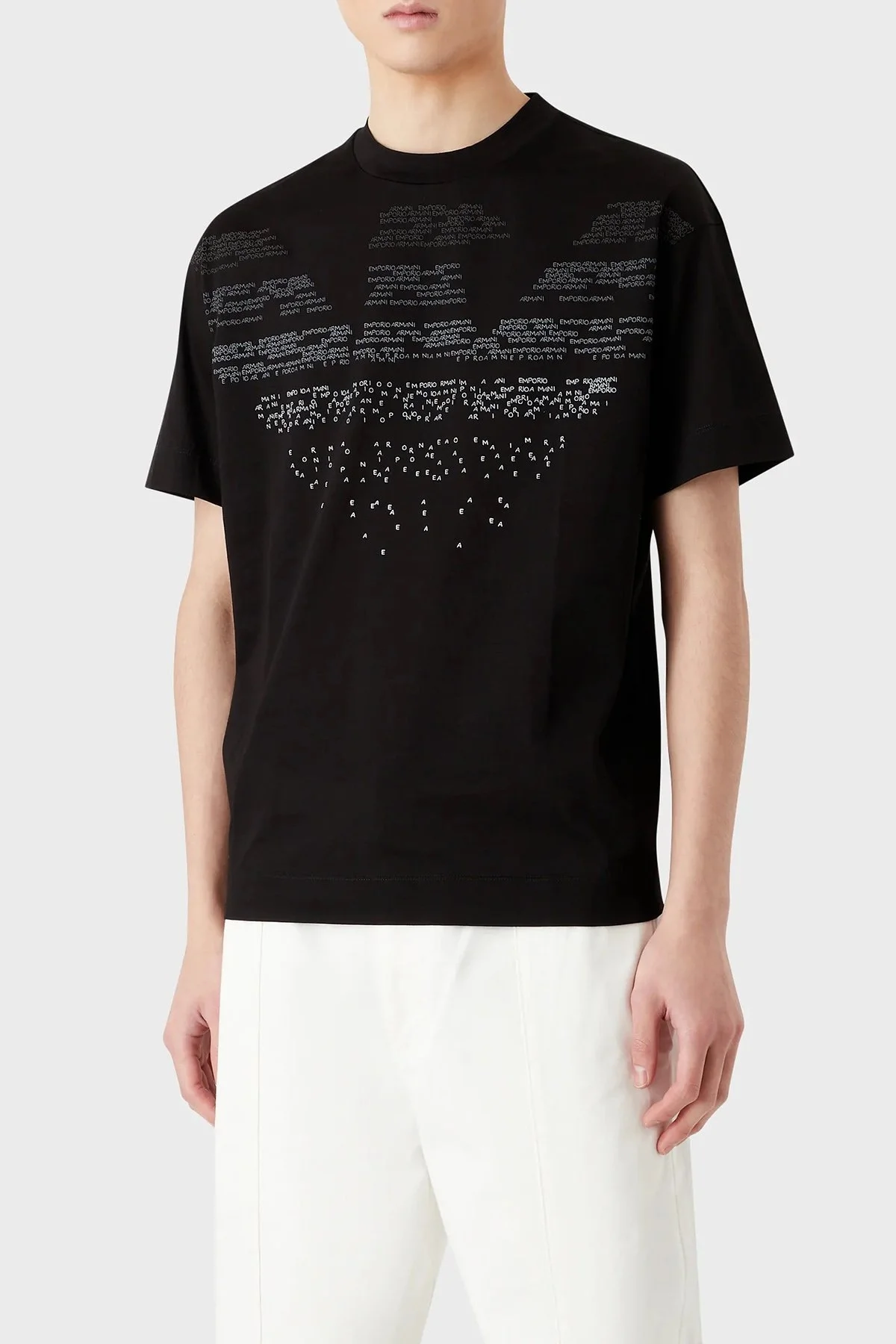 Emporio Armani Bisiklet Yaka % 100 Pamuk Regular Fit Erkek T Shirt 3R1TV0 1JSAZ 0999 SİYAH - 1