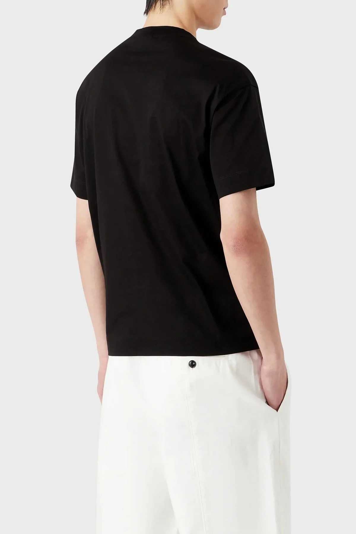 Emporio Armani Bisiklet Yaka % 100 Pamuk Regular Fit Erkek T Shirt 3R1TV0 1JSAZ 0999 SİYAH - 2