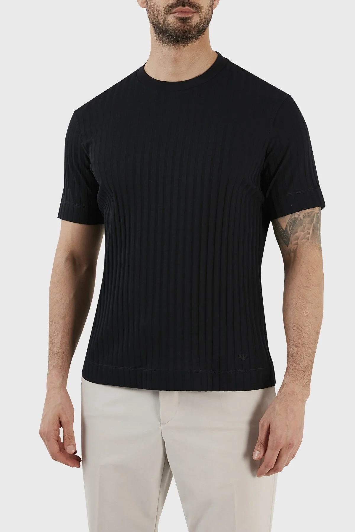 Emporio Armani Bisiklet Yaka % 100 Pamuk Regular Fit Erkek T Shirt 3R1TZ6 1JGYZ 09J2 LACİVERT - 1