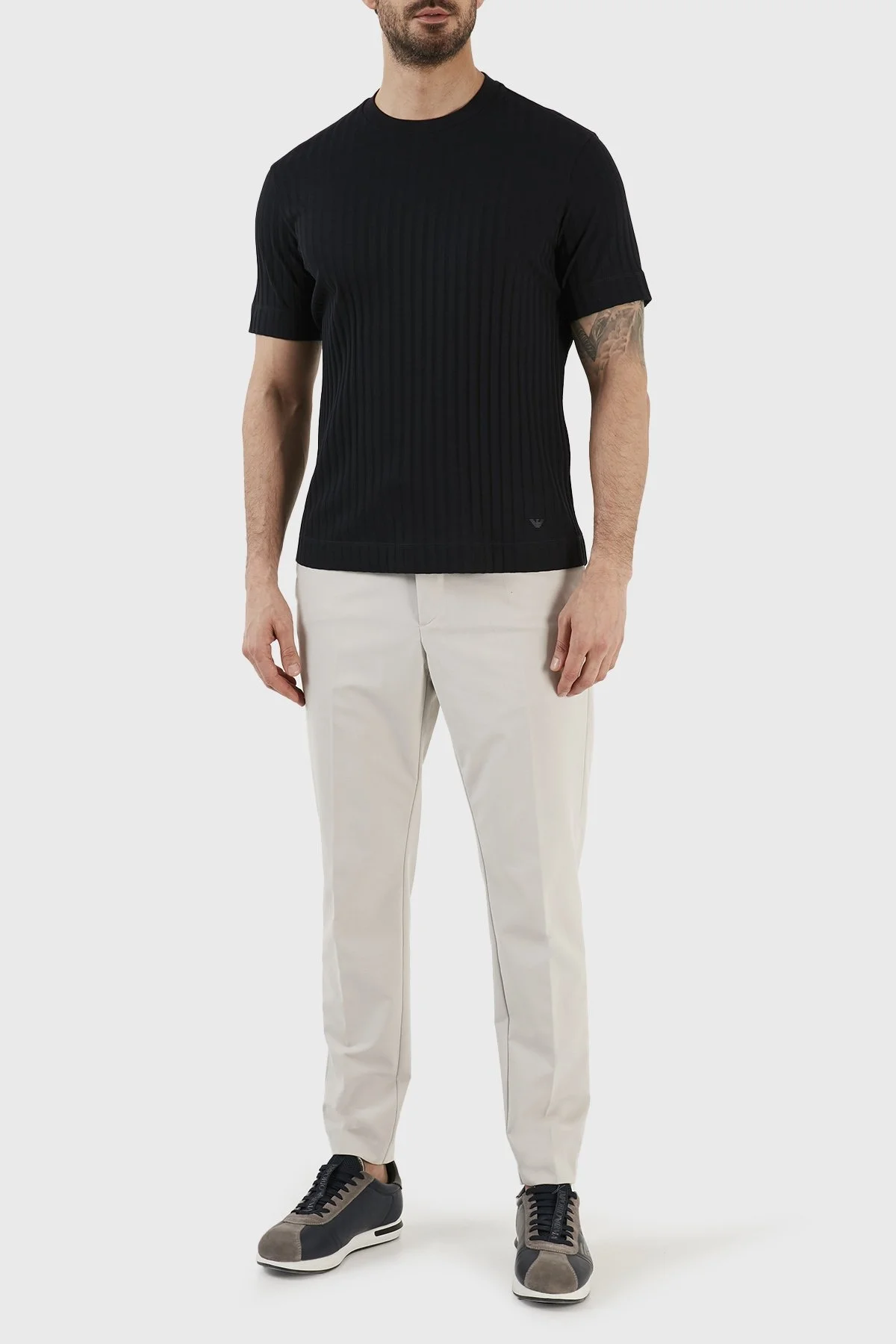 Emporio Armani Bisiklet Yaka % 100 Pamuk Regular Fit Erkek T Shirt 3R1TZ6 1JGYZ 09J2 LACİVERT - 4