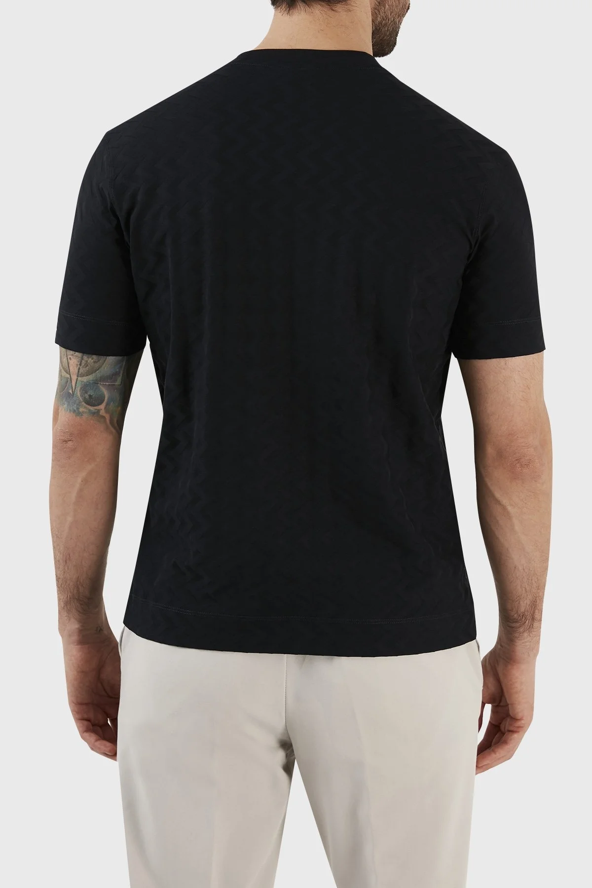 Emporio Armani Bisiklet Yaka % 100 Pamuk Regular Fit Erkek T Shirt 3R1TZ6 1JGYZ 09J3 LACİVERT - 4