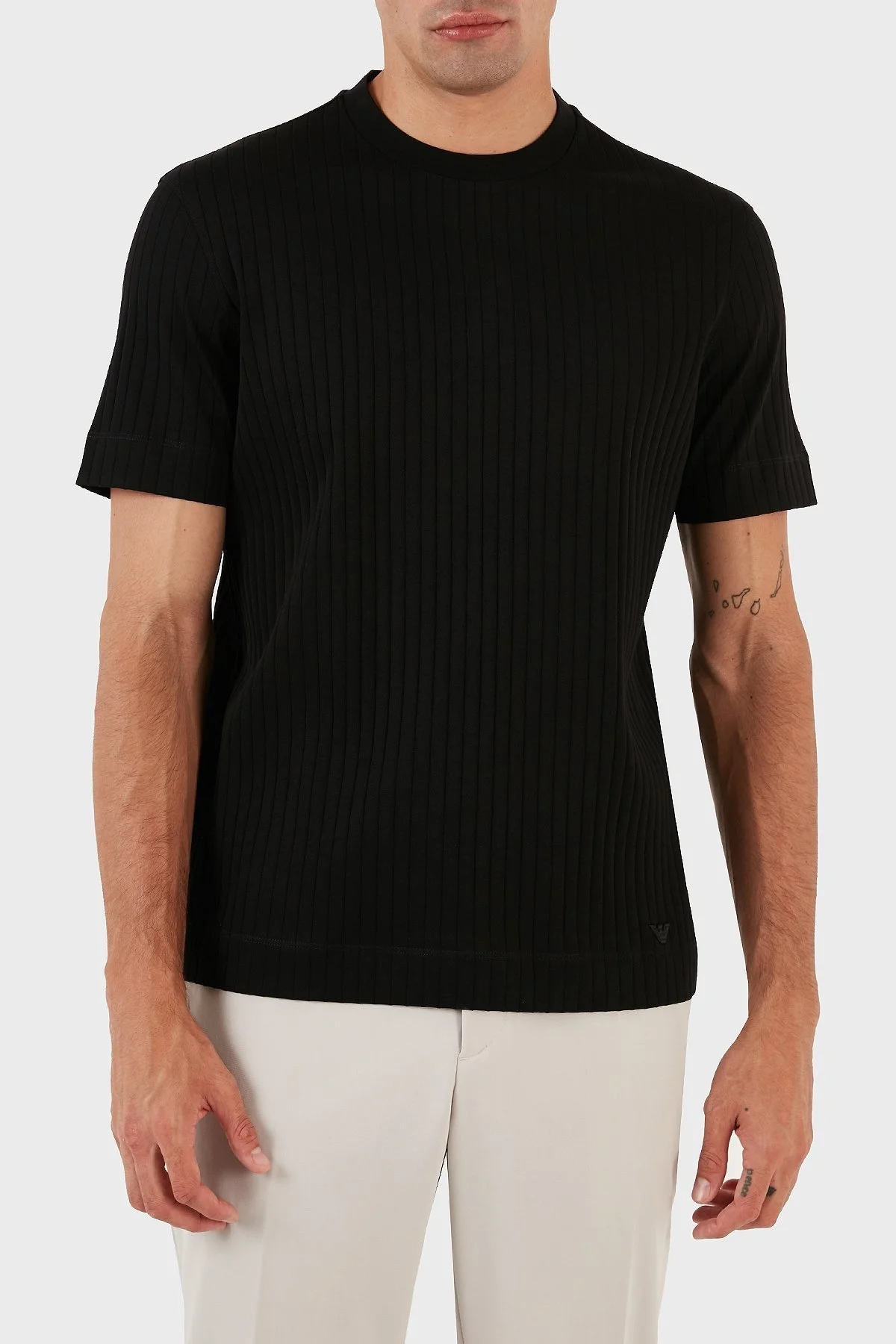 Emporio Armani Bisiklet Yaka % 100 Pamuk Regular Fit Erkek T Shirt 6R1TDN 1JGYZ 0099 SİYAH - 1