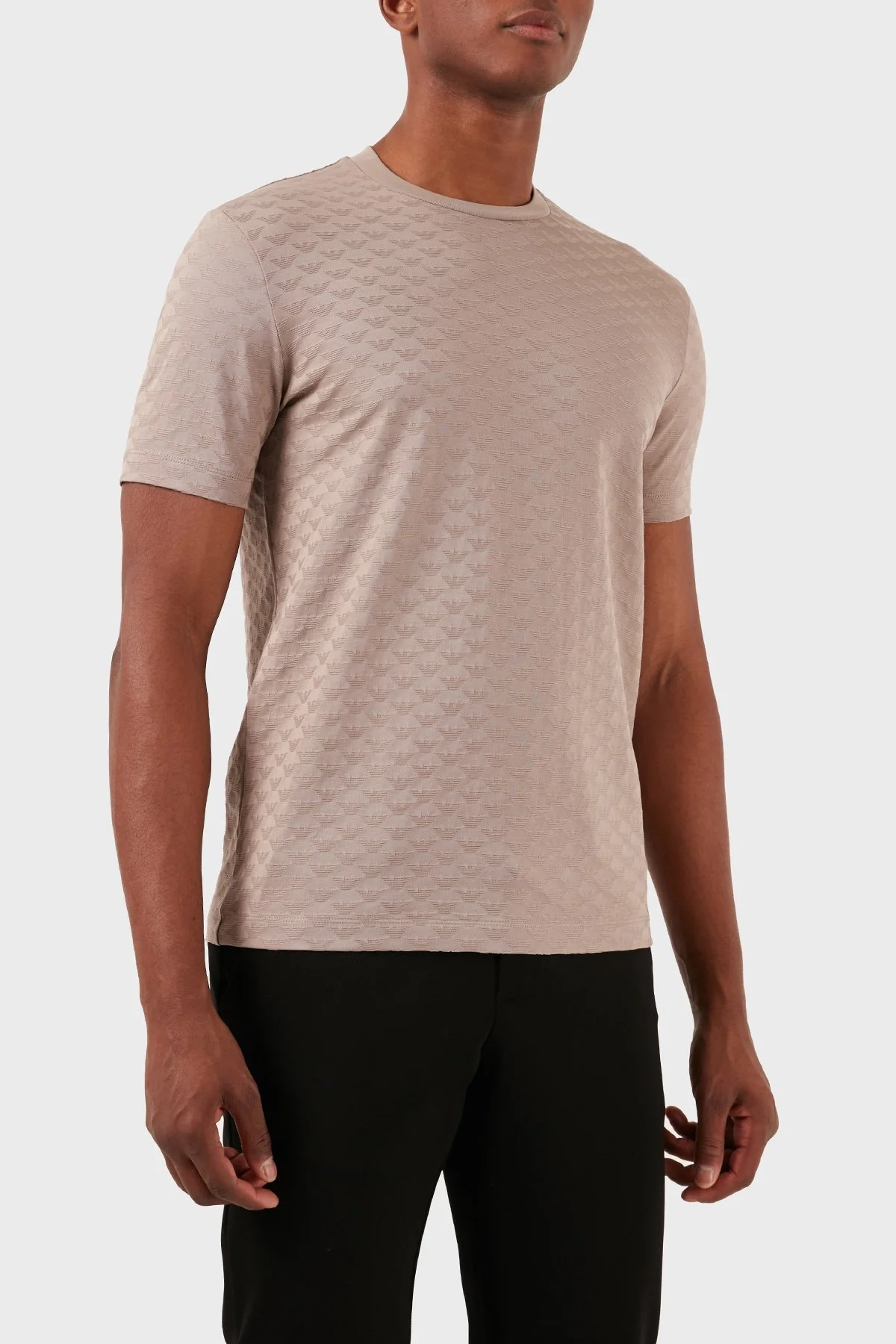 Emporio Armani Bisiklet Yaka % 100 Pamuk Slim Fit Erkek T Shirt 8N1TL7 1JHWZ 0650 SÜTLÜ KAHVE - 5