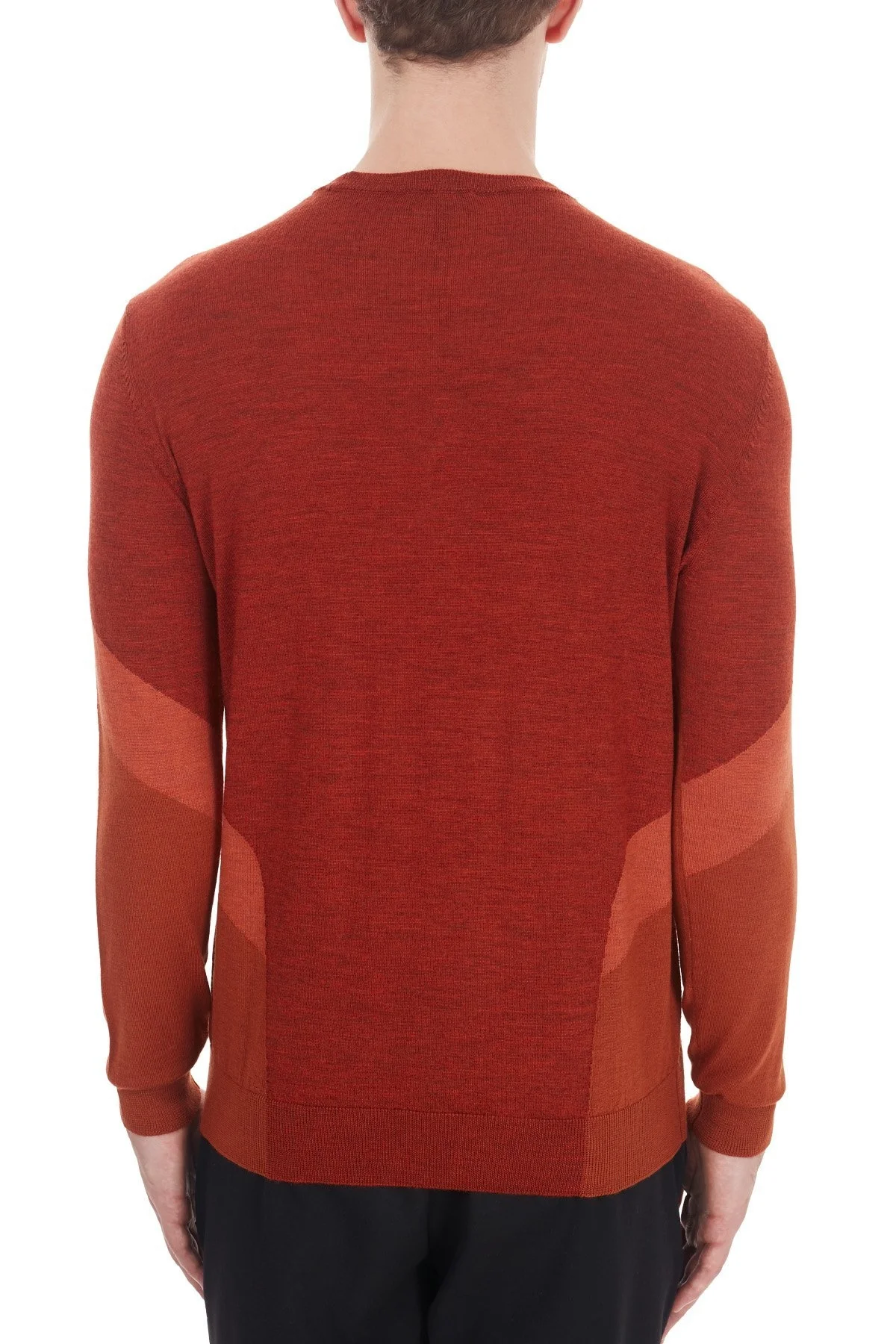 Emporio Armani Bisiklet Yaka % 100 Yün Erkek Kazak 6H1MXC 1MIWZ F401 KİREMİT - 2