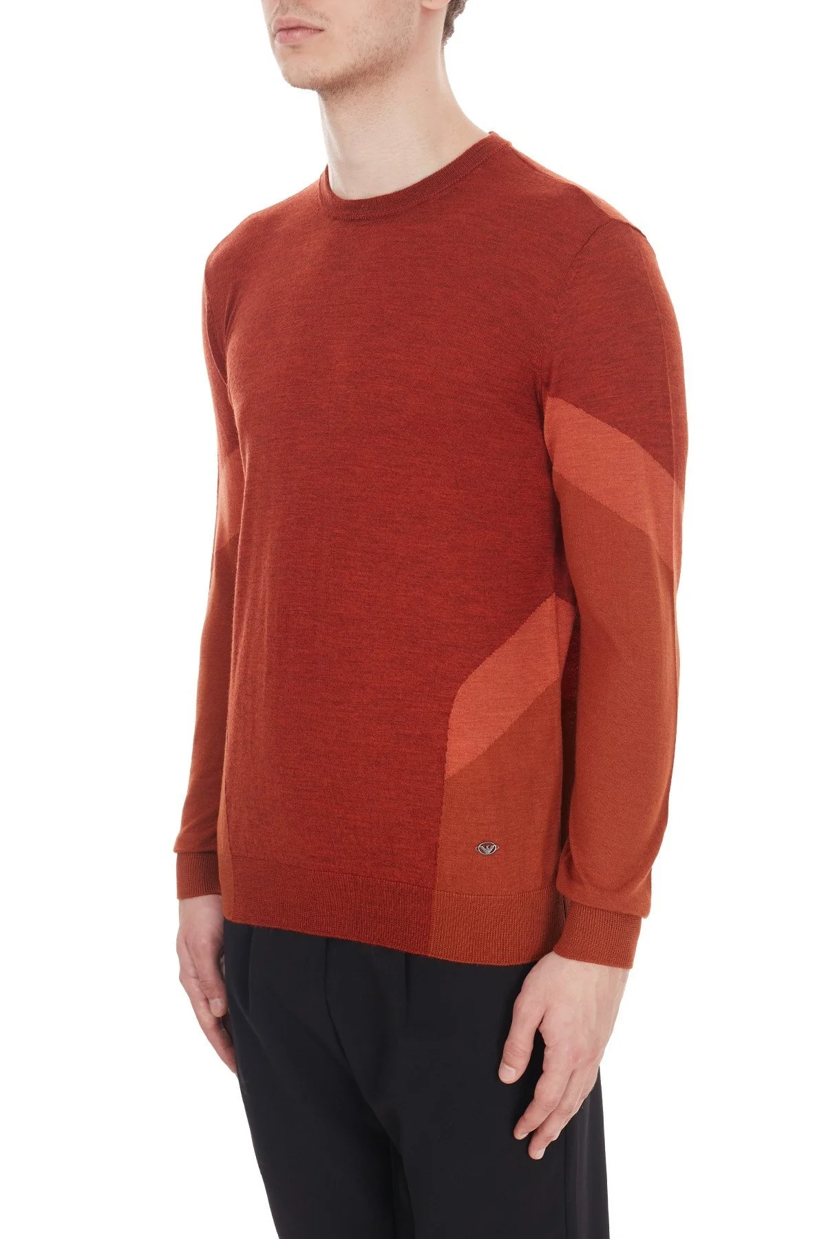 Emporio Armani Bisiklet Yaka % 100 Yün Erkek Kazak 6H1MXC 1MIWZ F401 KİREMİT - 3