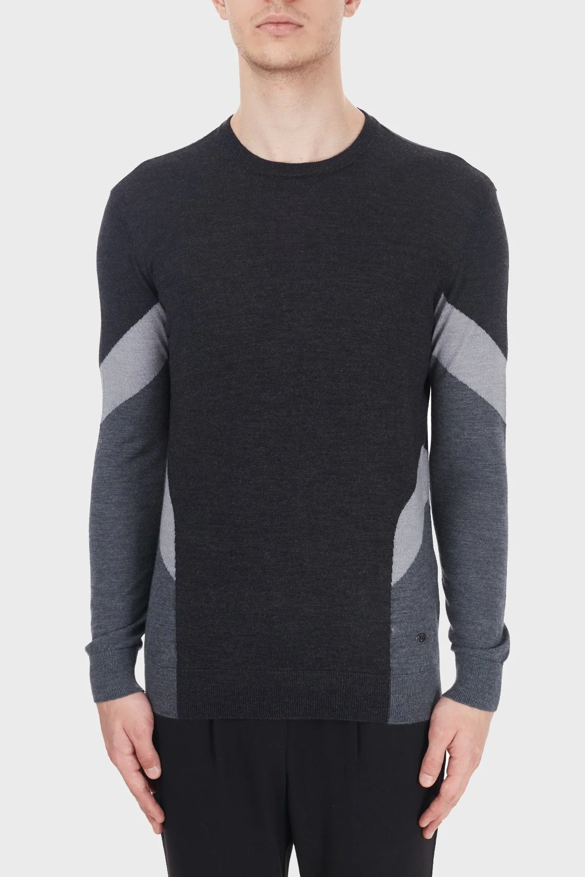 Emporio Armani Bisiklet Yaka % 100 Yün Erkek Kazak 6H1MXC 1MIWZ F631 SİYAH - 1