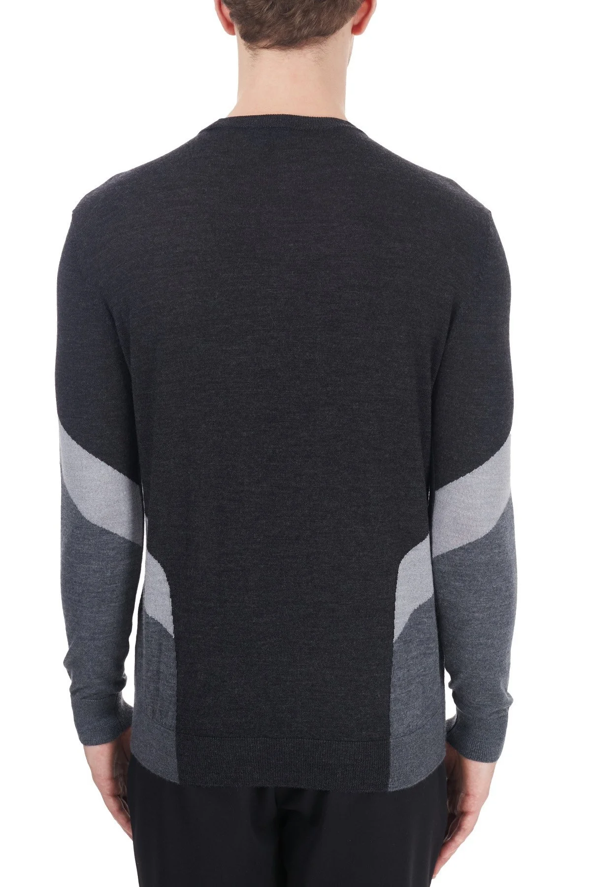 Emporio Armani Bisiklet Yaka % 100 Yün Erkek Kazak 6H1MXC 1MIWZ F631 SİYAH - 2