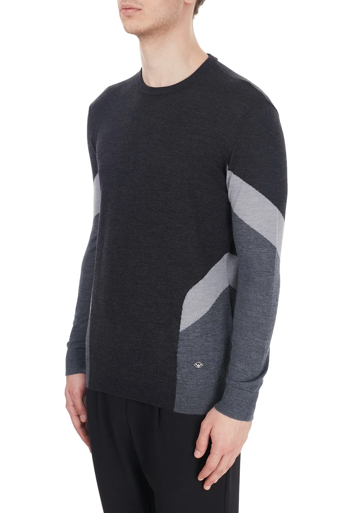 Emporio Armani Bisiklet Yaka % 100 Yün Erkek Kazak 6H1MXC 1MIWZ F631 SİYAH - 3