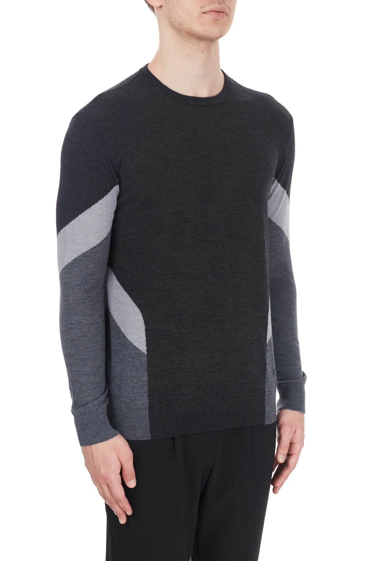 Emporio Armani Bisiklet Yaka % 100 Yün Erkek Kazak 6H1MXC 1MIWZ F631 SİYAH - 4