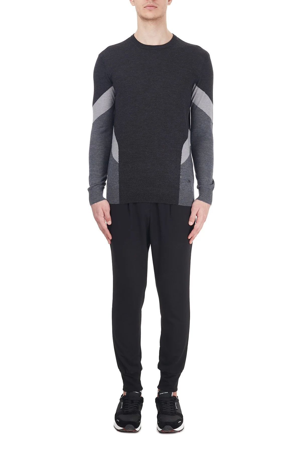 Emporio Armani Bisiklet Yaka % 100 Yün Erkek Kazak 6H1MXC 1MIWZ F631 SİYAH - 5