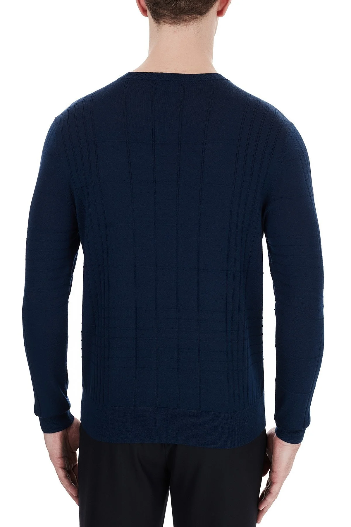 Emporio Armani Bisiklet Yaka % 100 Yün Erkek Kazak 6H1MXE 1MIYZ 0967 SİYAH - 2