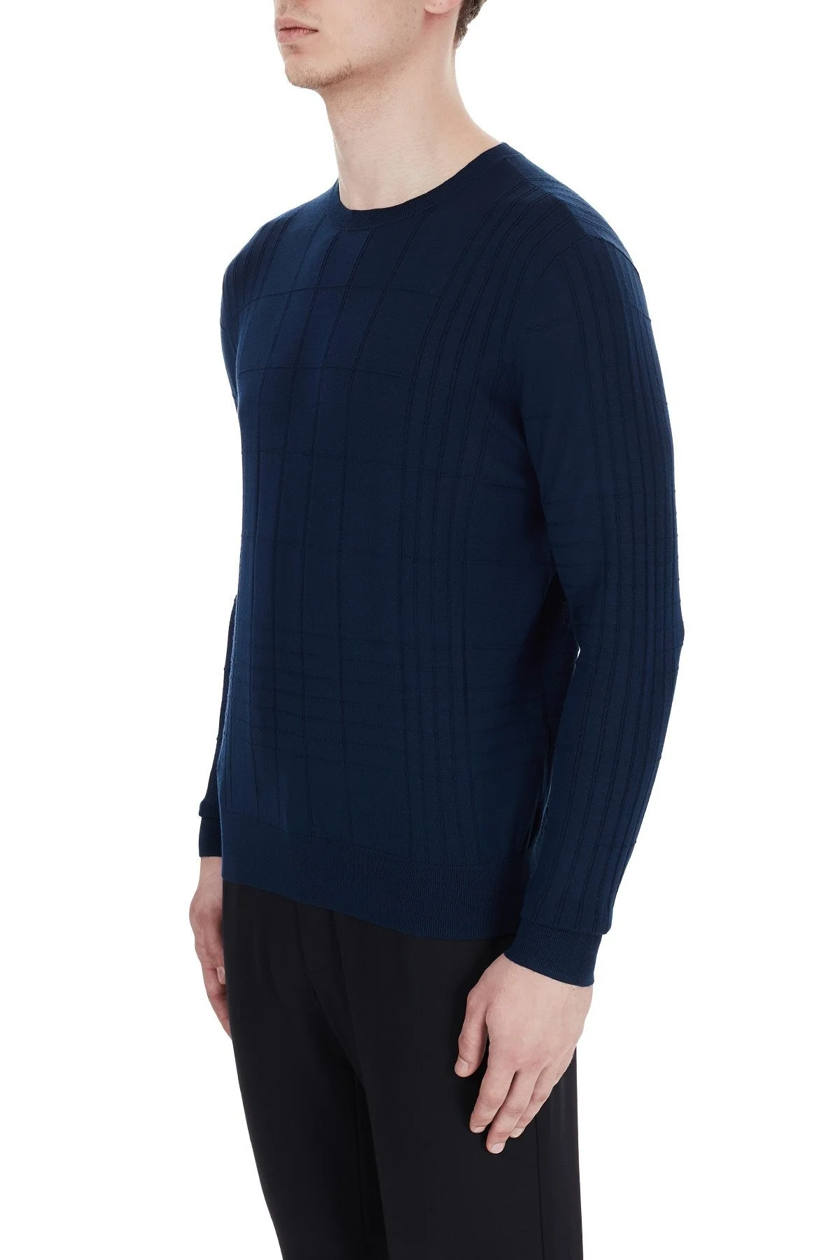 Emporio Armani Bisiklet Yaka % 100 Yün Erkek Kazak 6H1MXE 1MIYZ 0967 SİYAH - 3