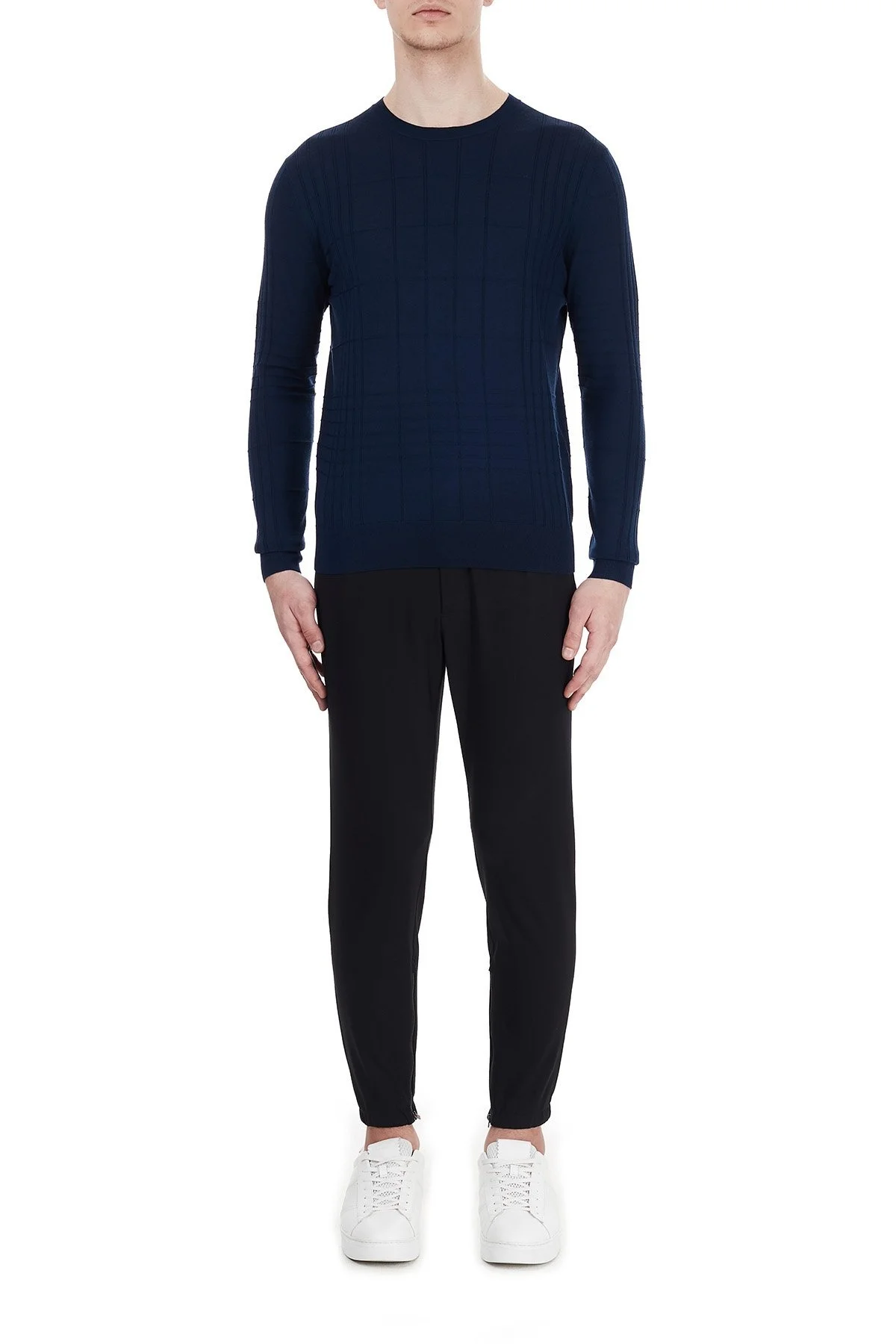 Emporio Armani Bisiklet Yaka % 100 Yün Erkek Kazak 6H1MXE 1MIYZ 0967 SİYAH - 5