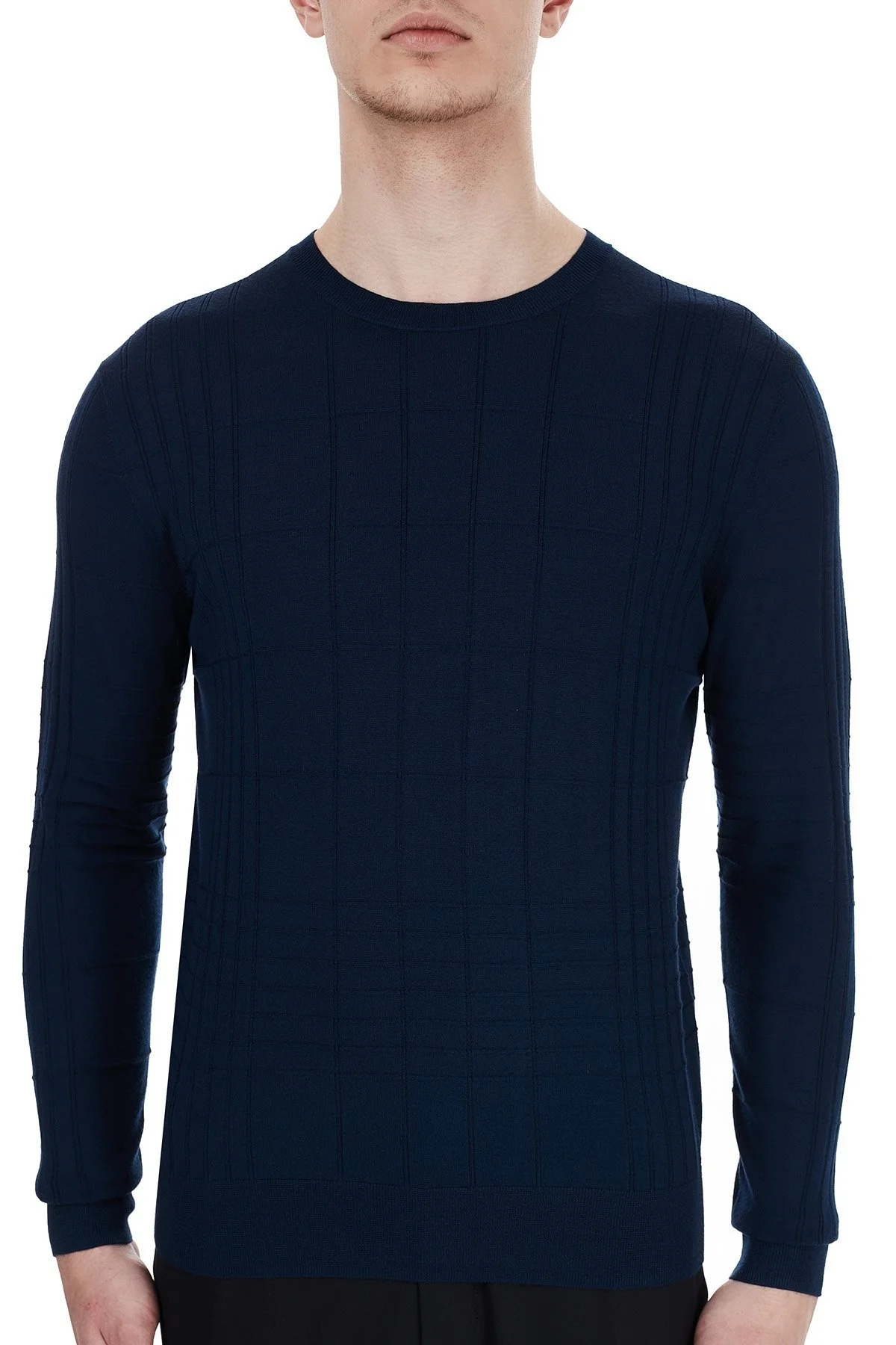 Emporio Armani Bisiklet Yaka % 100 Yün Erkek Kazak 6H1MXE 1MIYZ 0967 SİYAH - 6