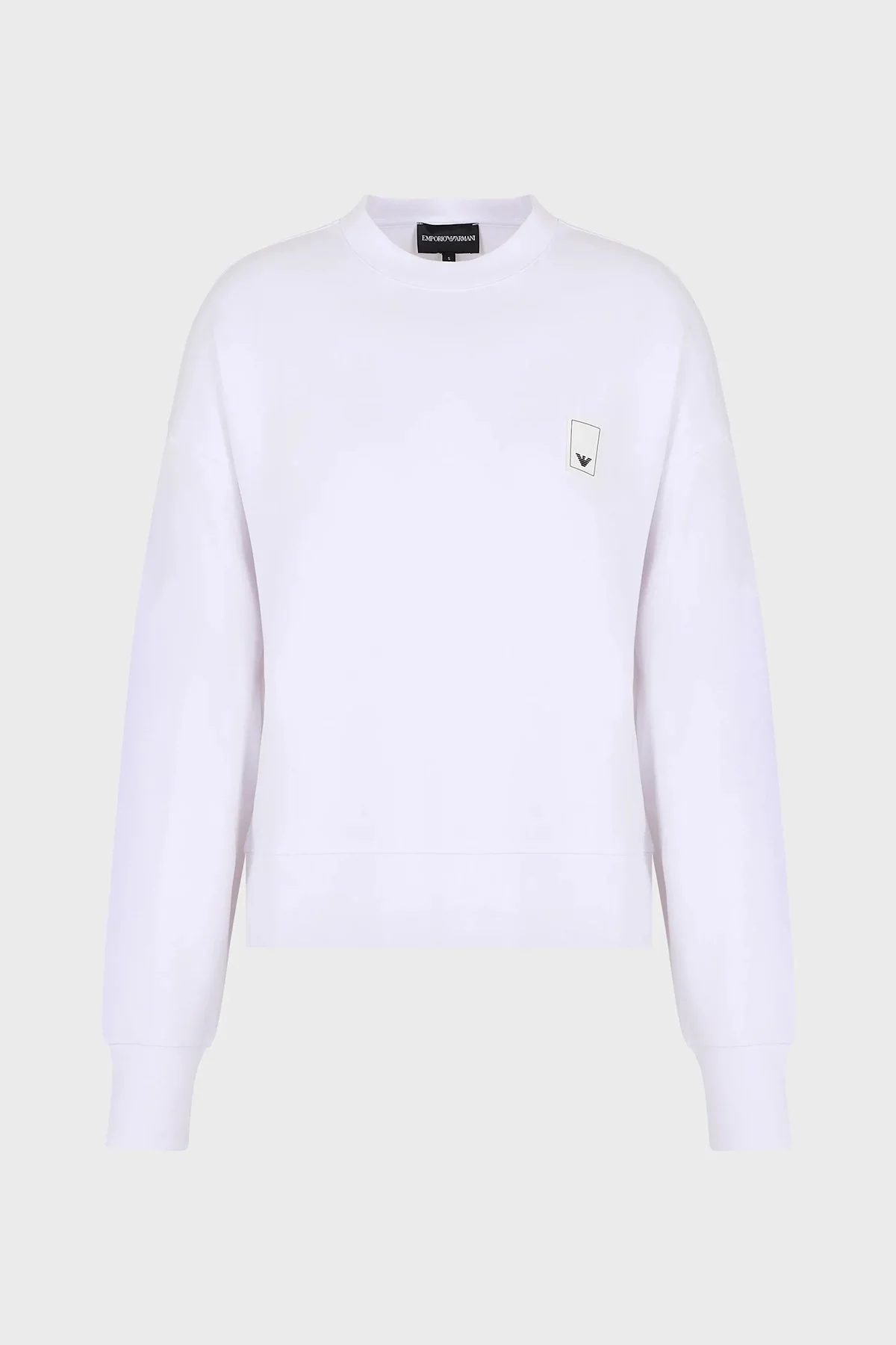 Emporio Armani Bisiklet Yaka Logolu Relaxed Fit Bayan Sweat 6R2M8R 2JIEZ 0100 BEYAZ - 4