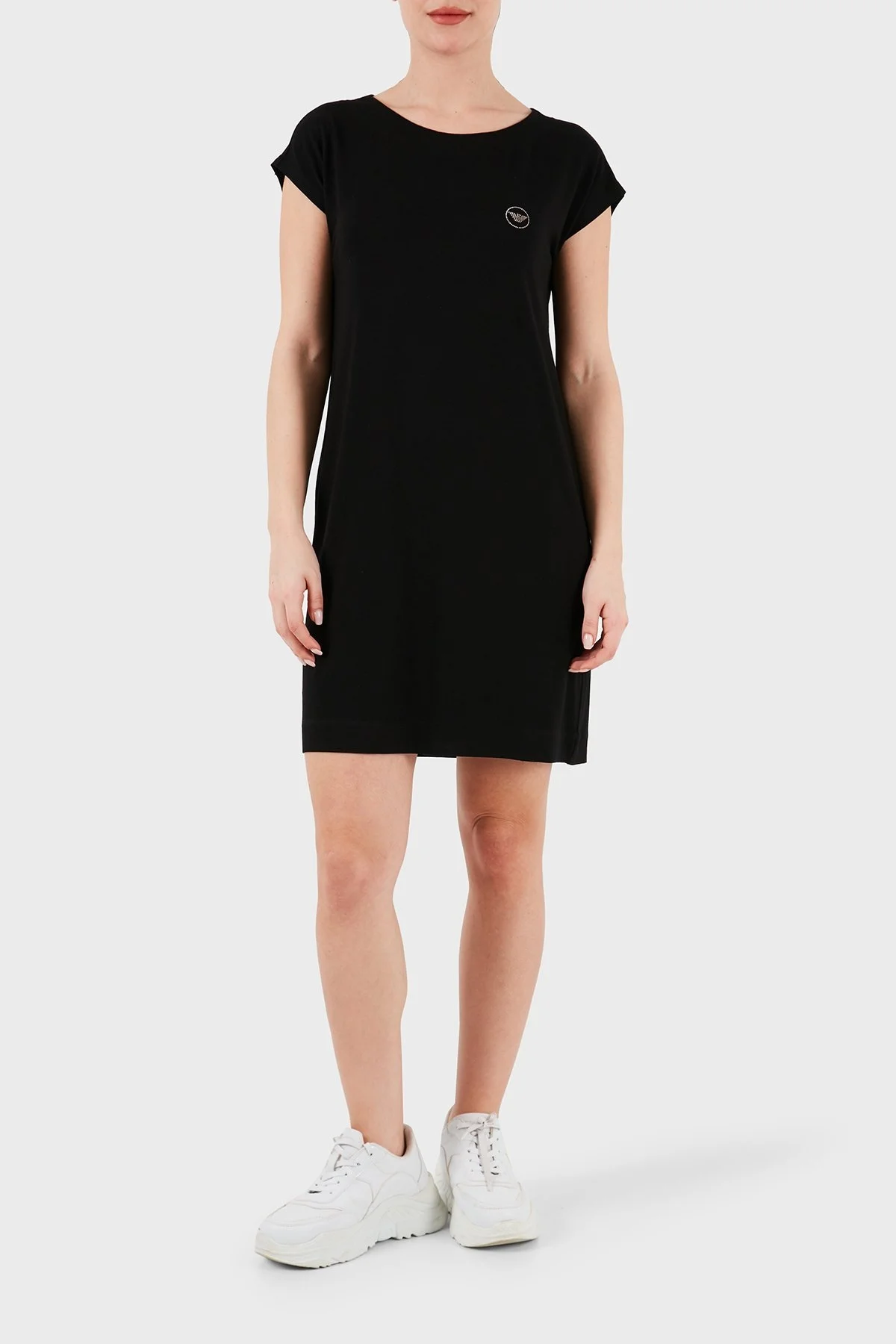 Emporio Armani Bisiklet Yaka Mini Bayan Elbise 164681 4R224 00020 SİYAH - 1