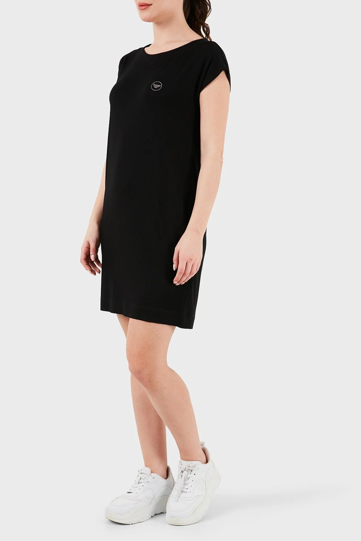 Emporio Armani Bisiklet Yaka Mini Bayan Elbise 164681 4R224 00020 SİYAH - 2