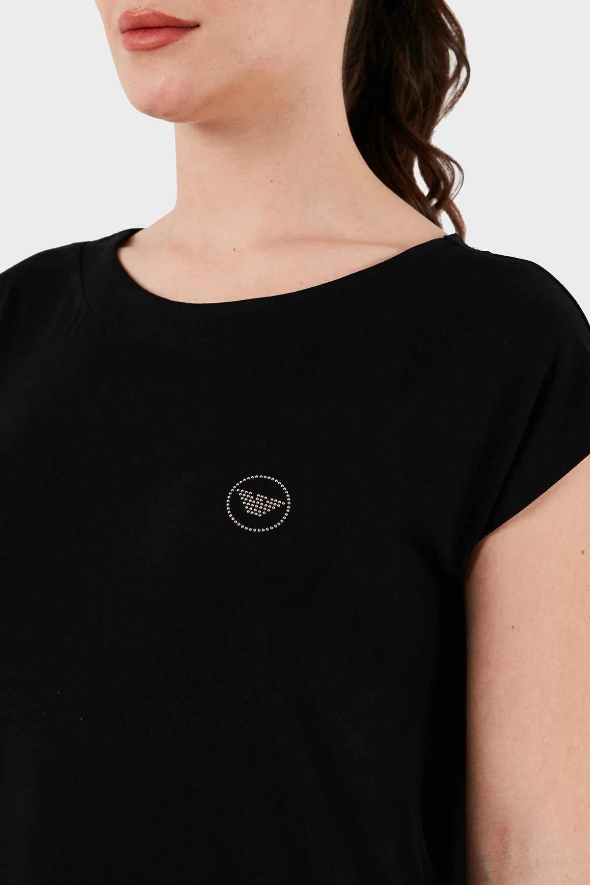 Emporio Armani Bisiklet Yaka Mini Bayan Elbise 164681 4R224 00020 SİYAH - 6