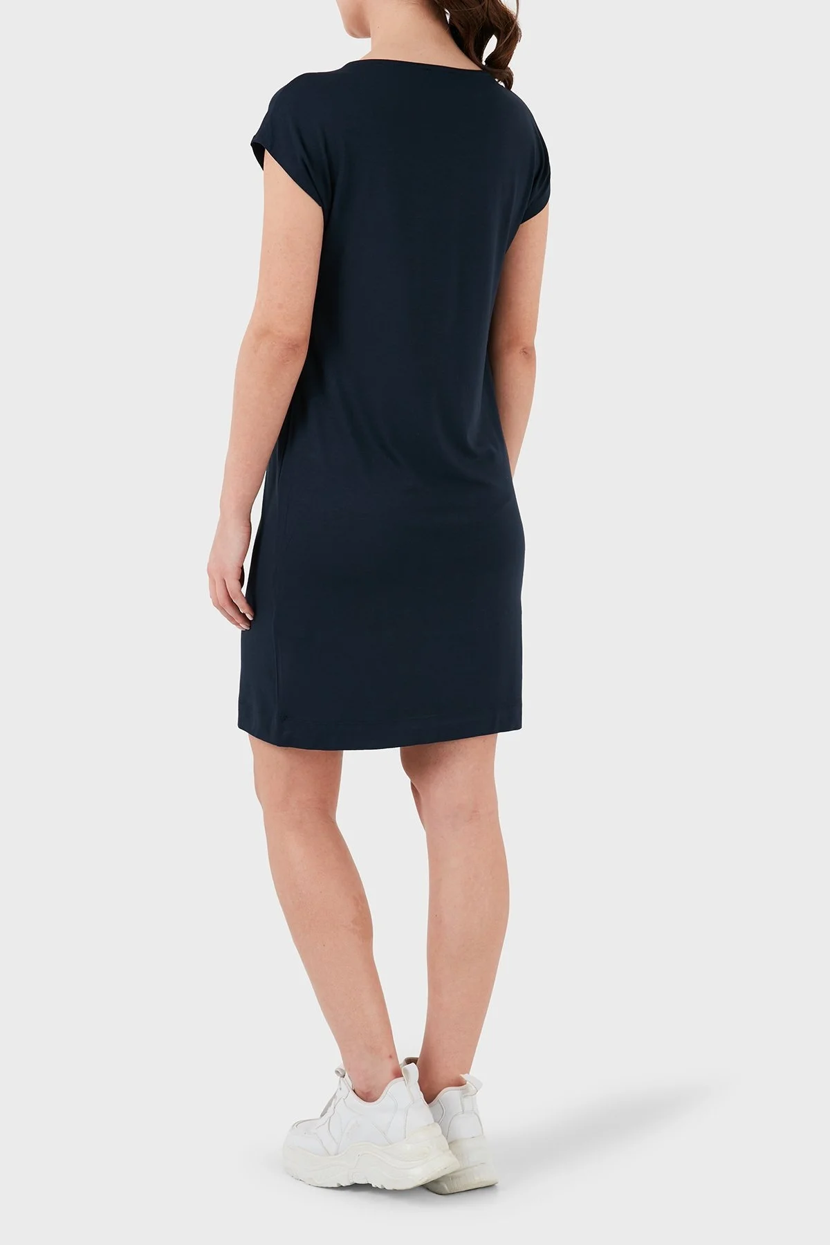 Emporio Armani Bisiklet Yaka Mini Bayan Elbise 164681 4R224 00135 LACİVERT - 9