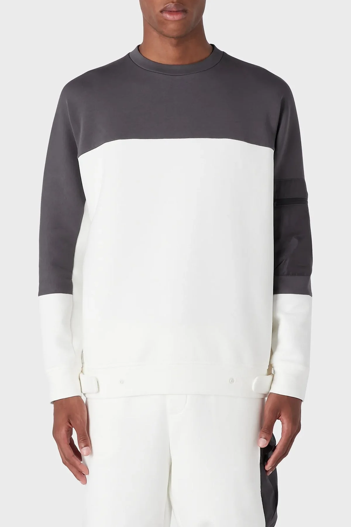 Emporio Armani Bisiklet Yaka Pamuklu Regular Fit Erkek Sweat 3R1MCS 1JHSZ 0101 BEYAZ - 1