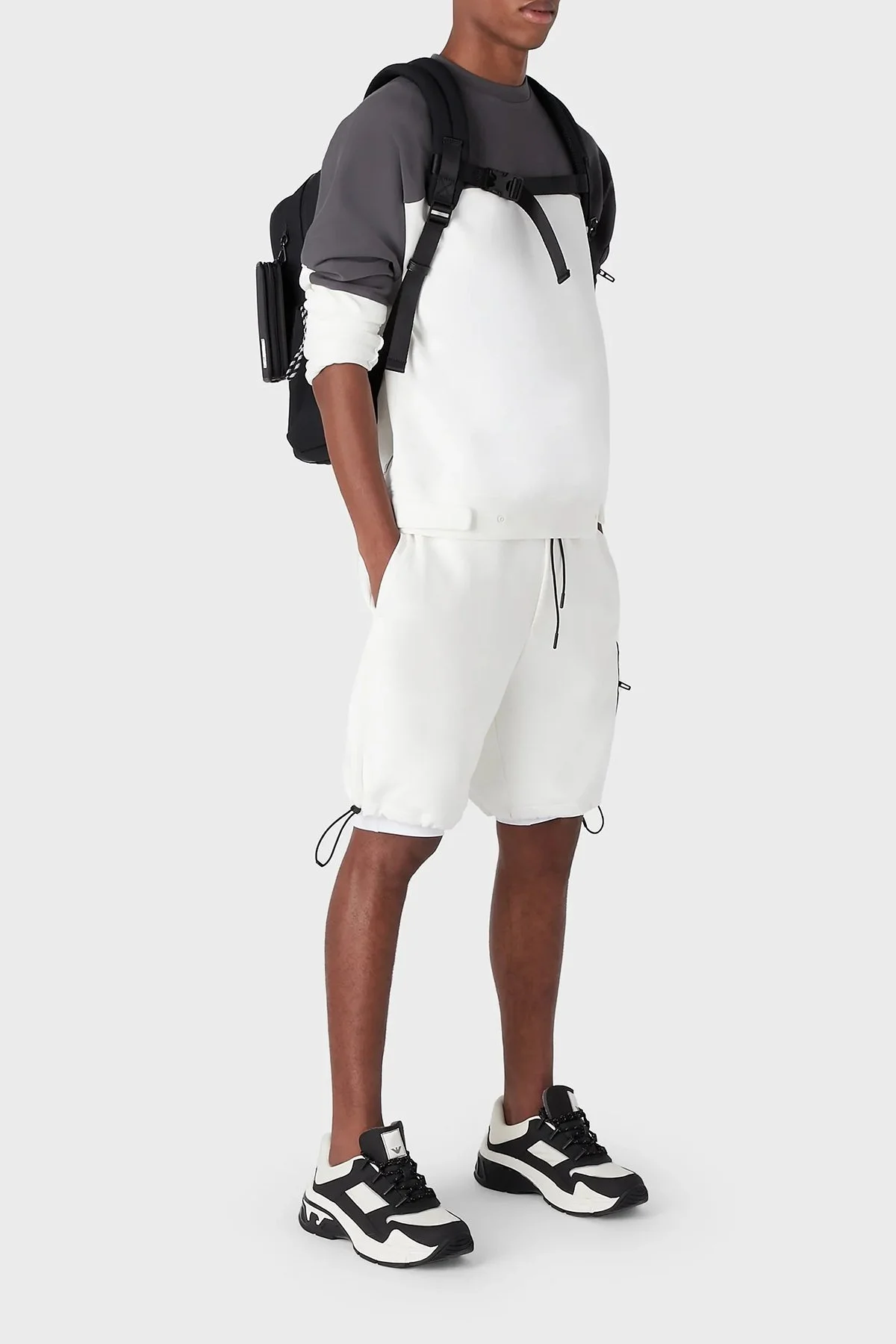 Emporio Armani Bisiklet Yaka Pamuklu Regular Fit Erkek Sweat 3R1MCS 1JHSZ 0101 BEYAZ - 3