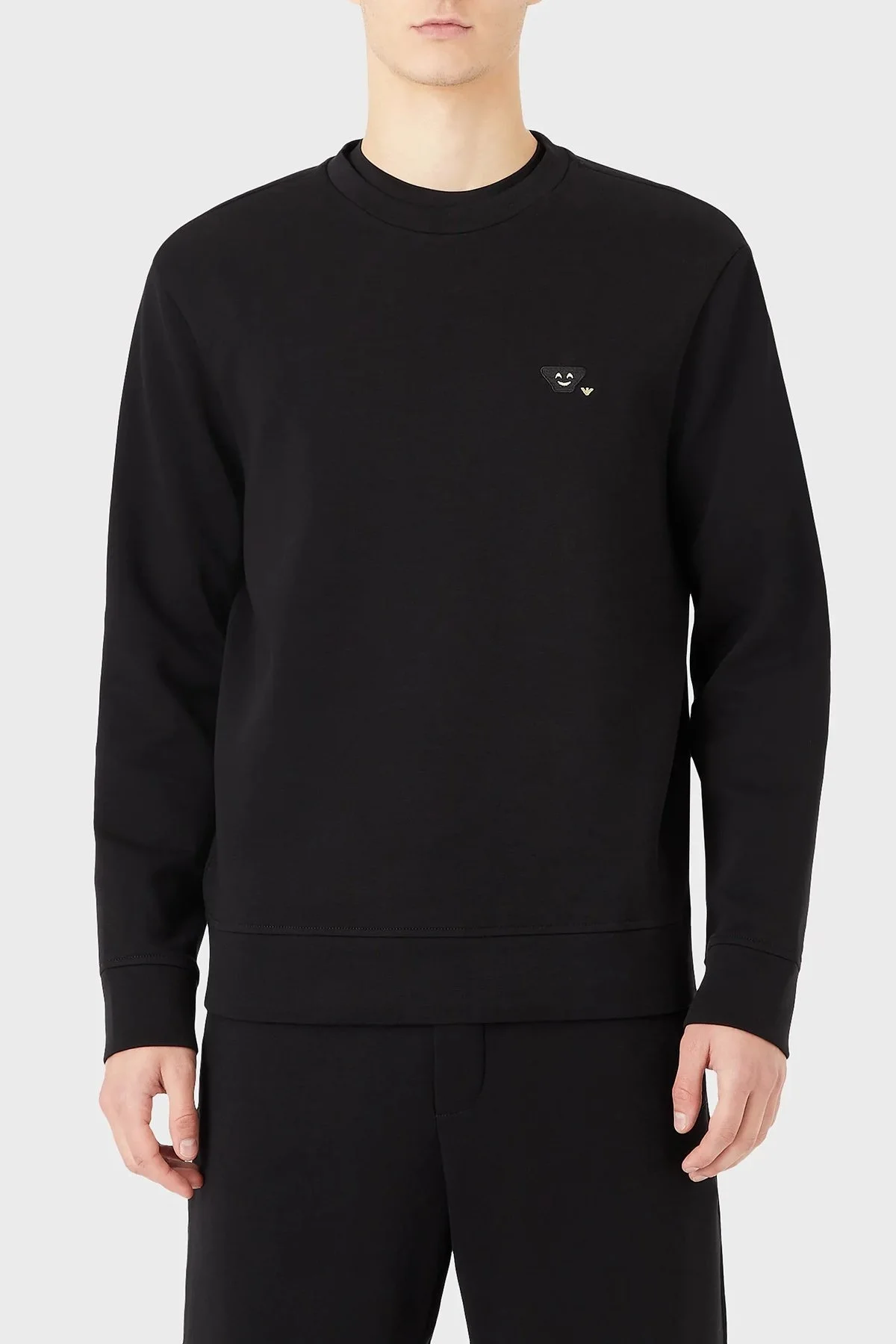 Emporio Armani Bisiklet Yaka Pamuklu Regular Fit Erkek Sweat 8N1MFC 1JHSZ 0999 SİYAH - 1