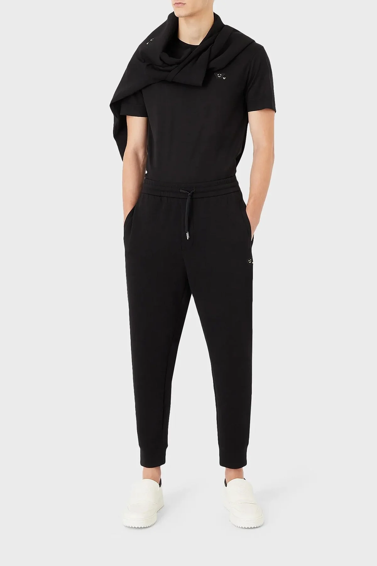 Emporio Armani Bisiklet Yaka Pamuklu Regular Fit Erkek Sweat 8N1MFC 1JHSZ 0999 SİYAH - 3