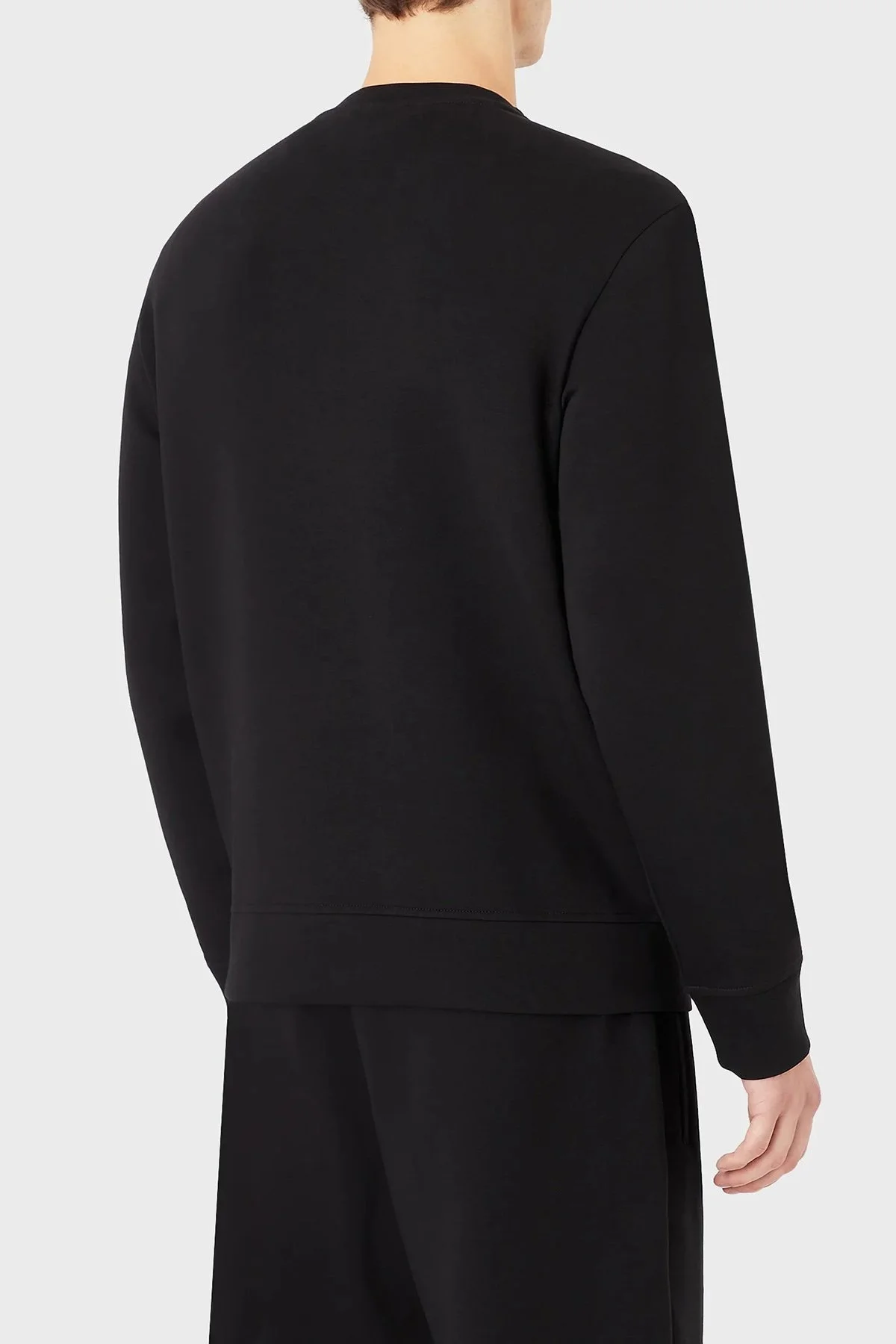 Emporio Armani Bisiklet Yaka Pamuklu Regular Fit Erkek Sweat 8N1MFC 1JHSZ 0999 SİYAH - 4