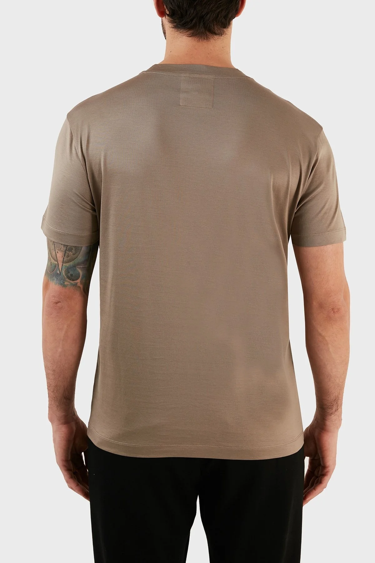 Emporio Armani Bisiklet Yaka Pamuklu Regular Fit Erkek T Shirt 8N1TE8 1JUVZ 0137 BEJ - 5