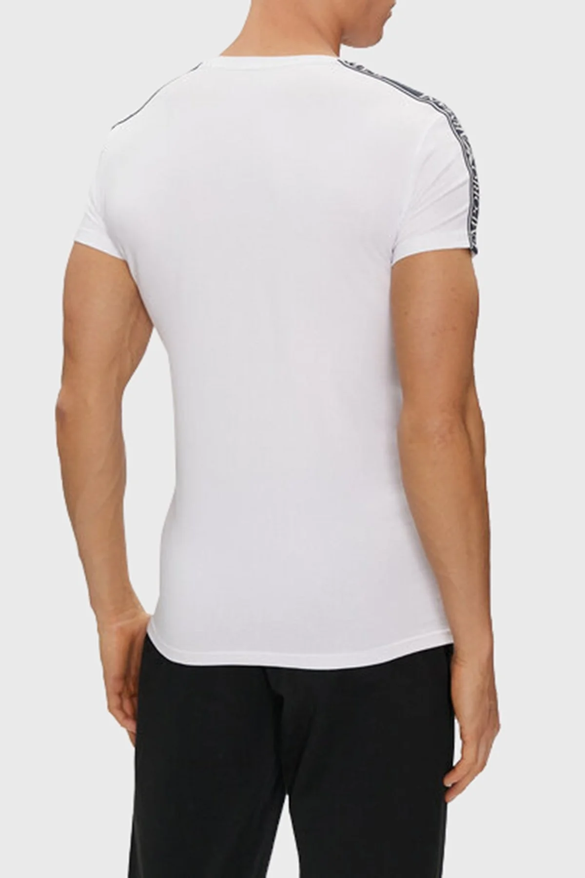 Emporio Armani Bisiklet Yaka Pamuklu Slim Fit Erkek T Shirt 111035 4R523 00010 BEYAZ - 2