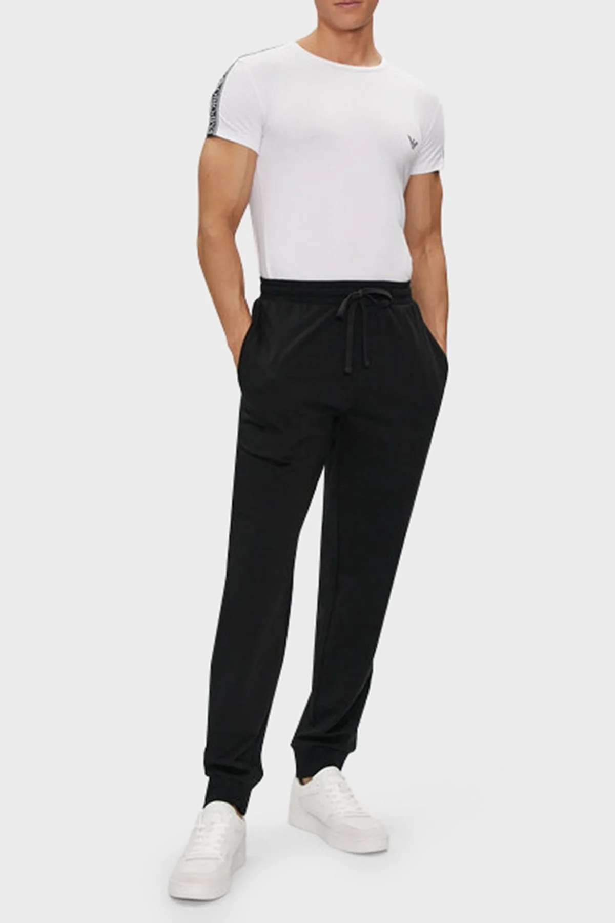 Emporio Armani Bisiklet Yaka Pamuklu Slim Fit Erkek T Shirt 111035 4R523 00010 BEYAZ - 3