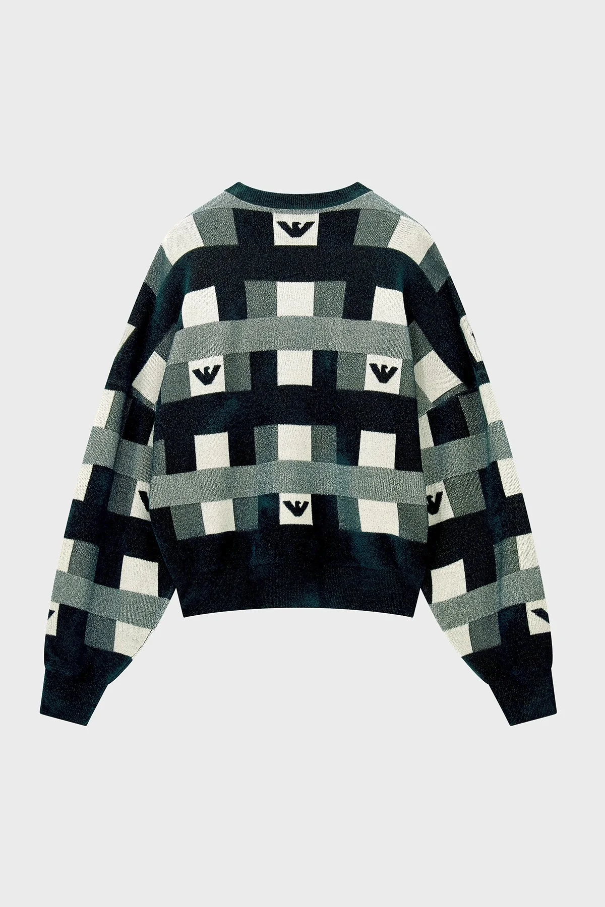 Emporio Armani Bisiklet Yaka Regular Fit Kadın Kazak EW004692 AF29550 F8045 Koyu gri - 2