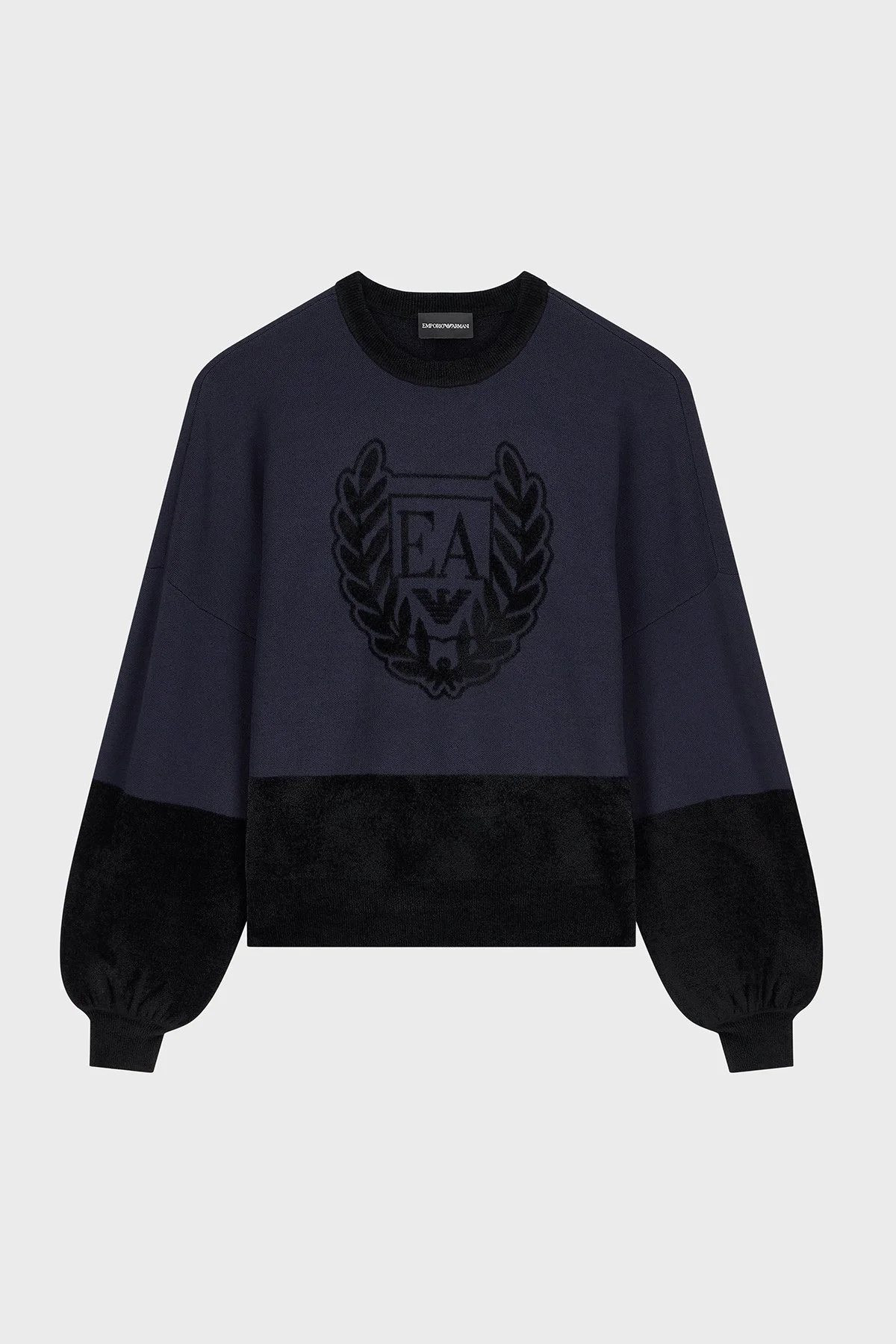 Emporio Armani Bisiklet Yaka Regular Fit Kadın Kazak EW004692 AF29550 FC100 Siyah - 2