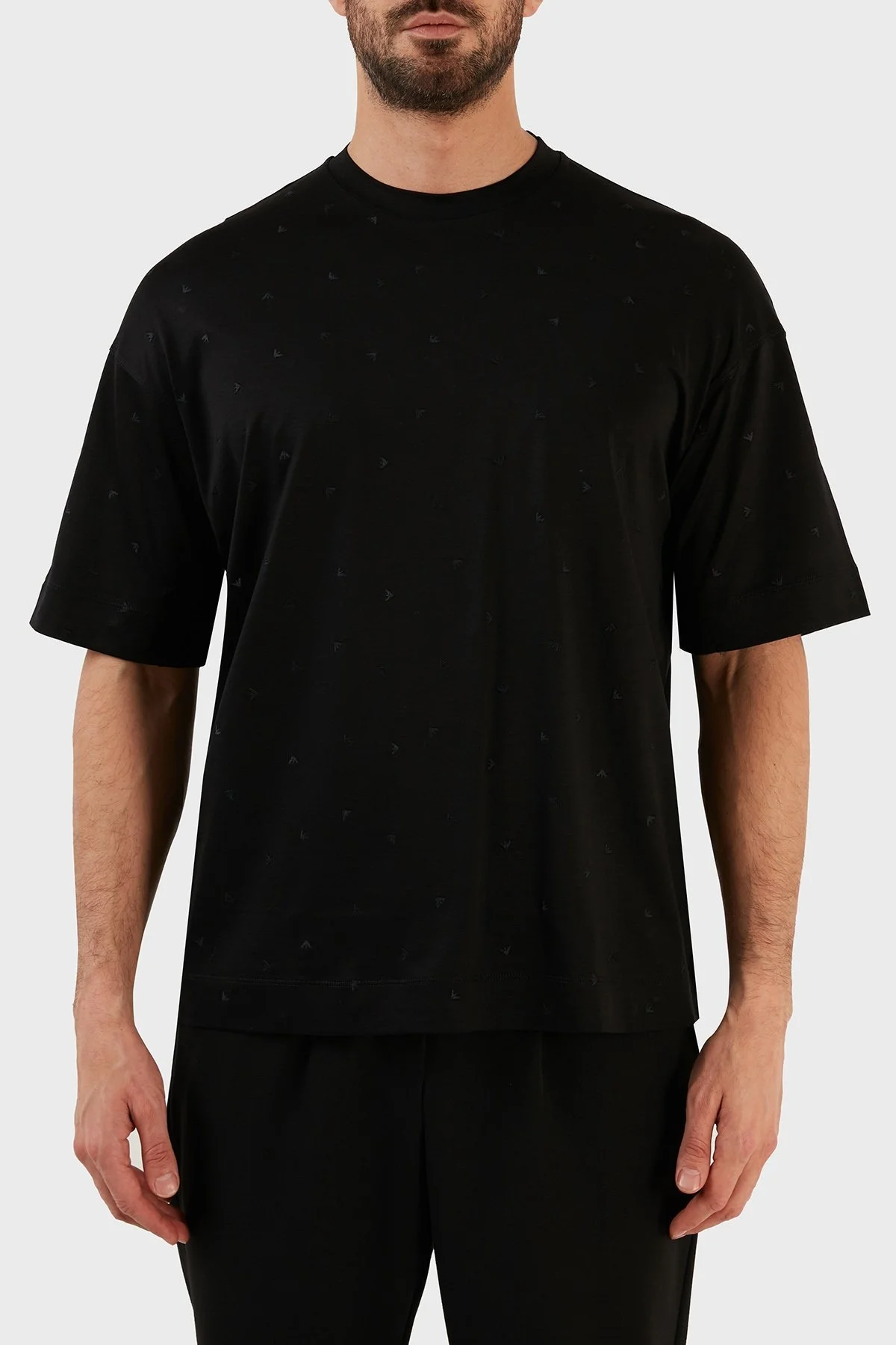 Emporio Armani Bisiklet Yaka Regular Fit Pamuklu Erkek T Shirt 6L1T86 1JUVZ 0012 SİYAH - 1