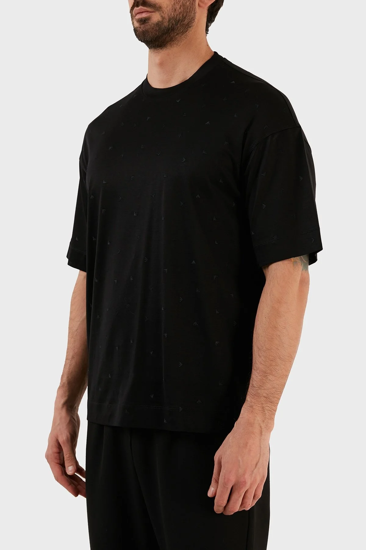 Emporio Armani Bisiklet Yaka Regular Fit Pamuklu Erkek T Shirt 6L1T86 1JUVZ 0012 SİYAH - 2