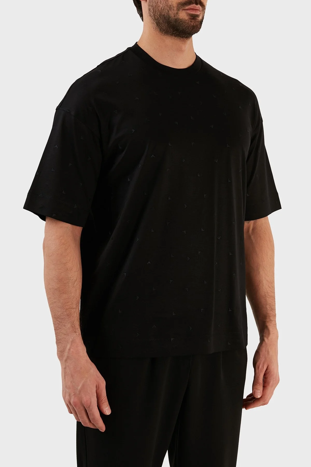 Emporio Armani Bisiklet Yaka Regular Fit Pamuklu Erkek T Shirt 6L1T86 1JUVZ 0012 SİYAH - 3