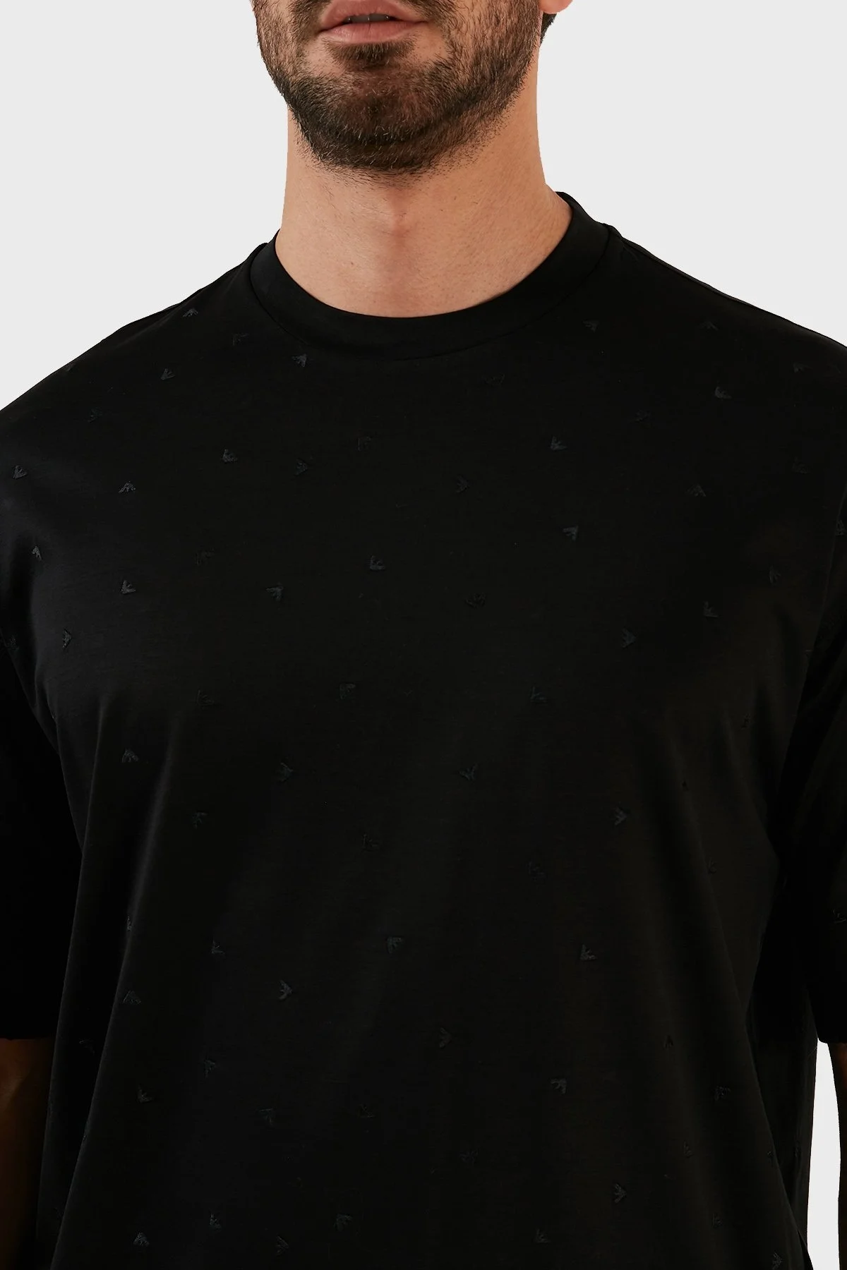 Emporio Armani Bisiklet Yaka Regular Fit Pamuklu Erkek T Shirt 6L1T86 1JUVZ 0012 SİYAH - 4