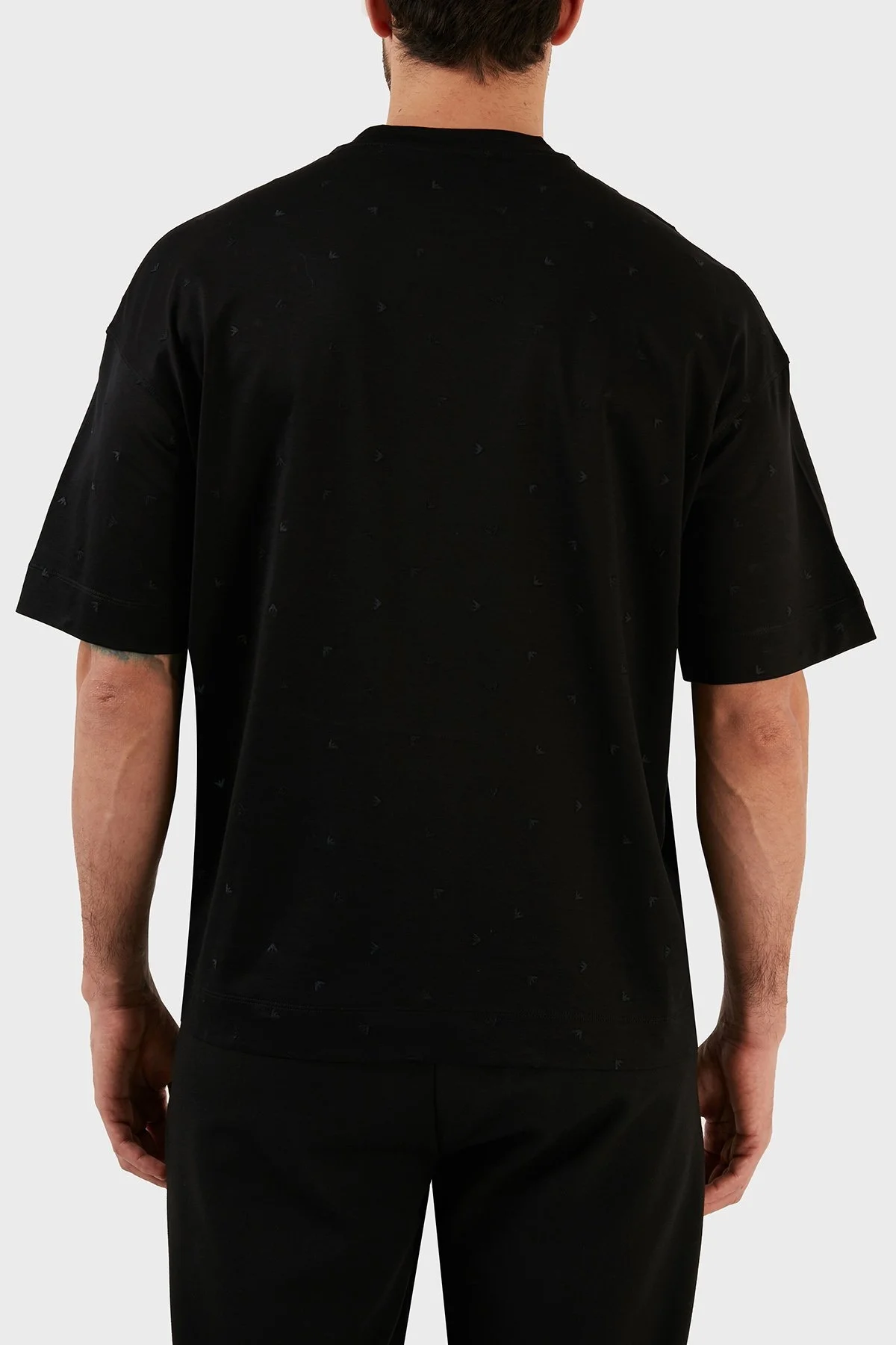 Emporio Armani Bisiklet Yaka Regular Fit Pamuklu Erkek T Shirt 6L1T86 1JUVZ 0012 SİYAH - 5