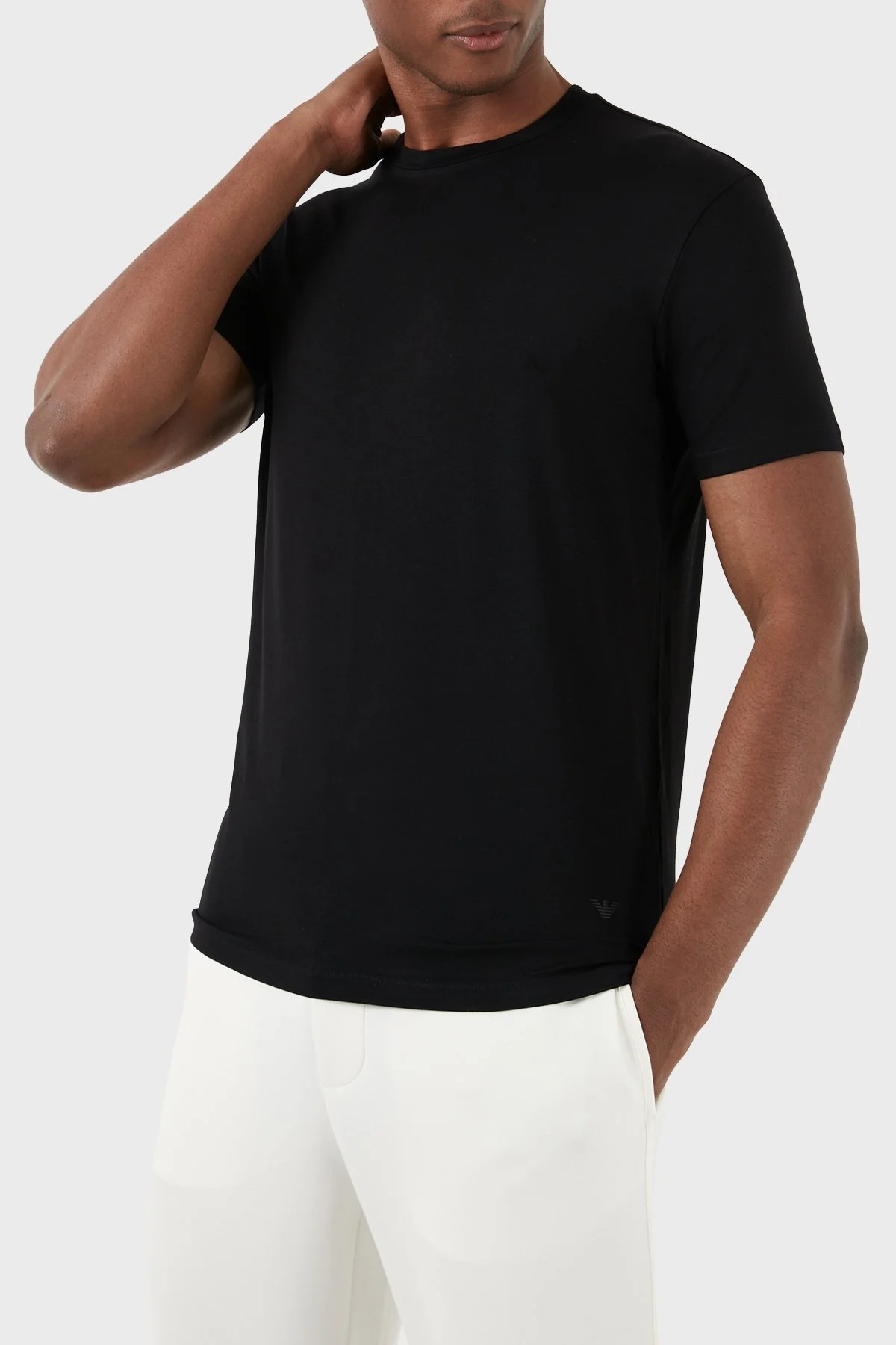 Emporio Armani Bisiklet Yaka Regular Fit Streç Erkek T Shirt 8N1TF0 1JCDZ 0999 SİYAH - 4